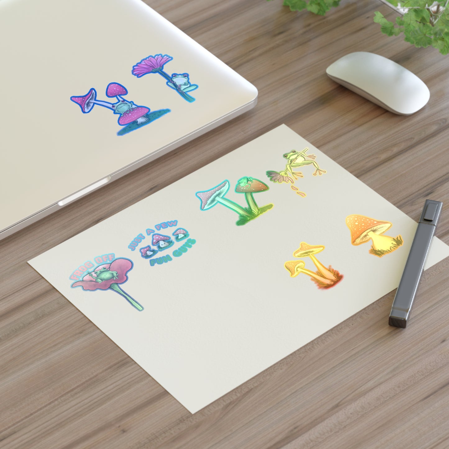 Frog And Shroom Sticker Sheet