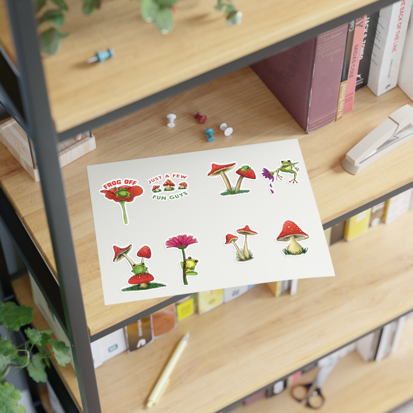 Frog And Shroom Sticker Sheet