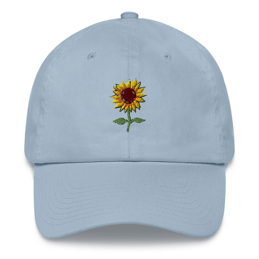 Cute Sunflower Embroidered hat, Flower Lover Summer hat, Flower hat, Embroidered sunflower, Cute summer hat, Fun sunflower Hat
