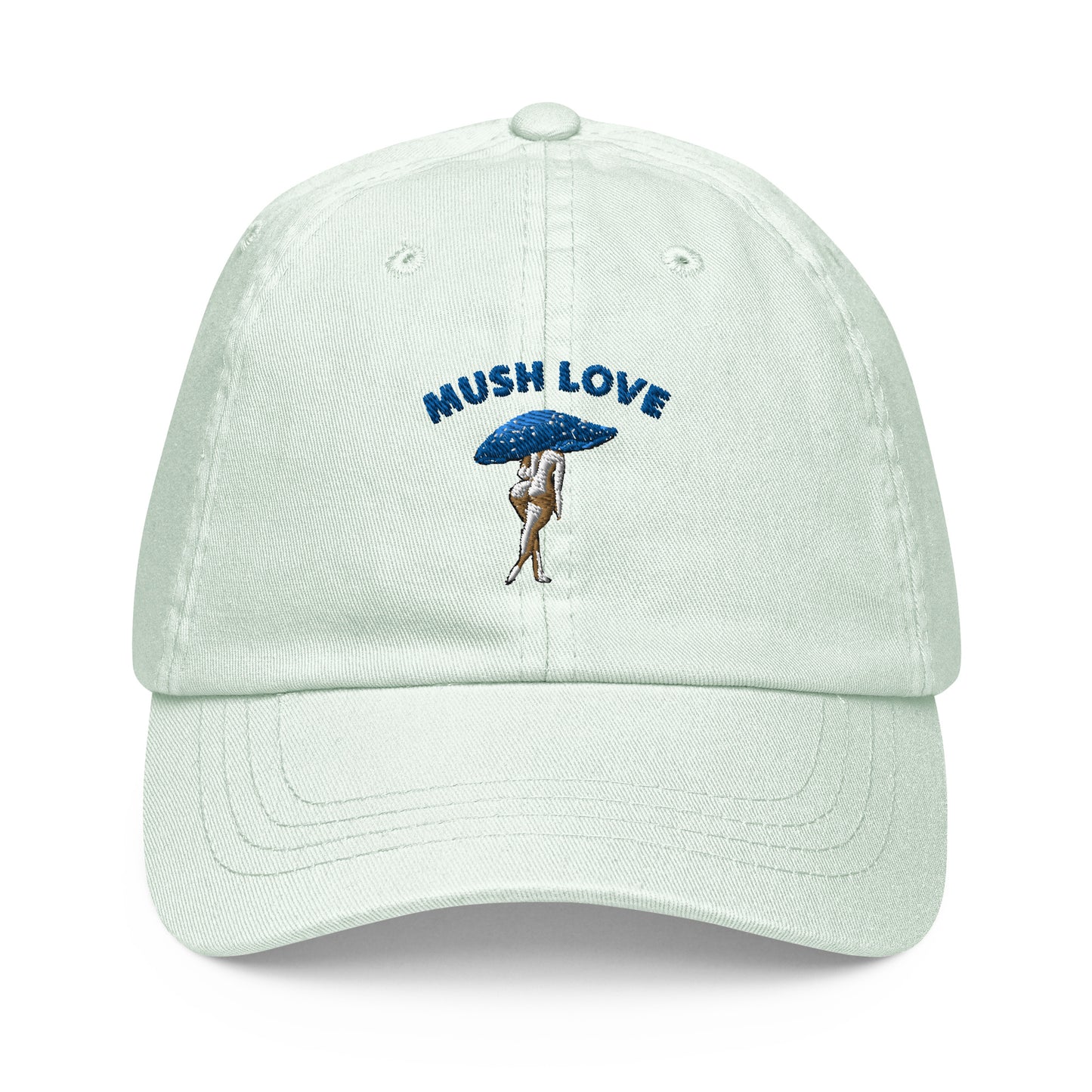 Pastel Embroidered Mushroom Hat
