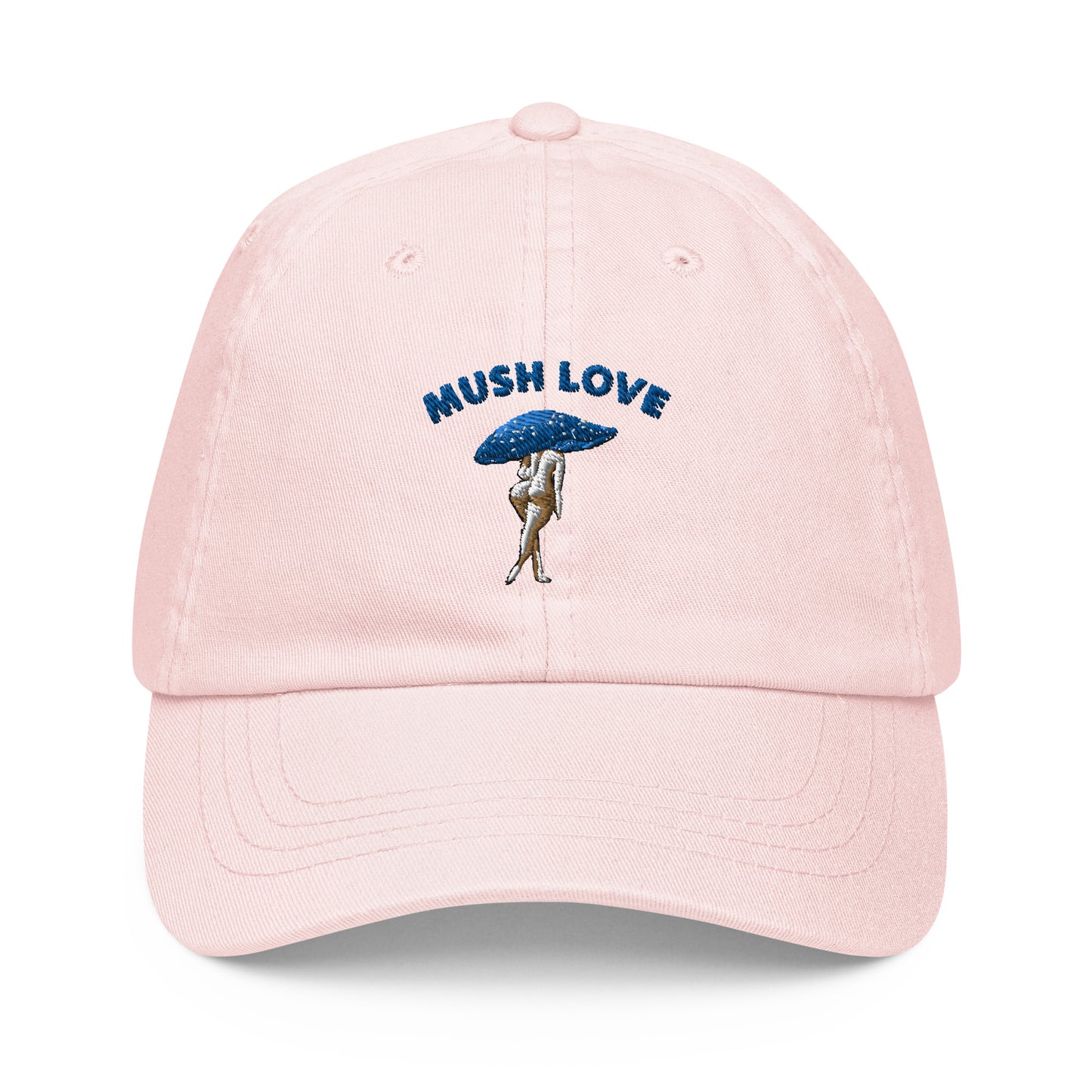 Pastel Embroidered Mushroom Hat