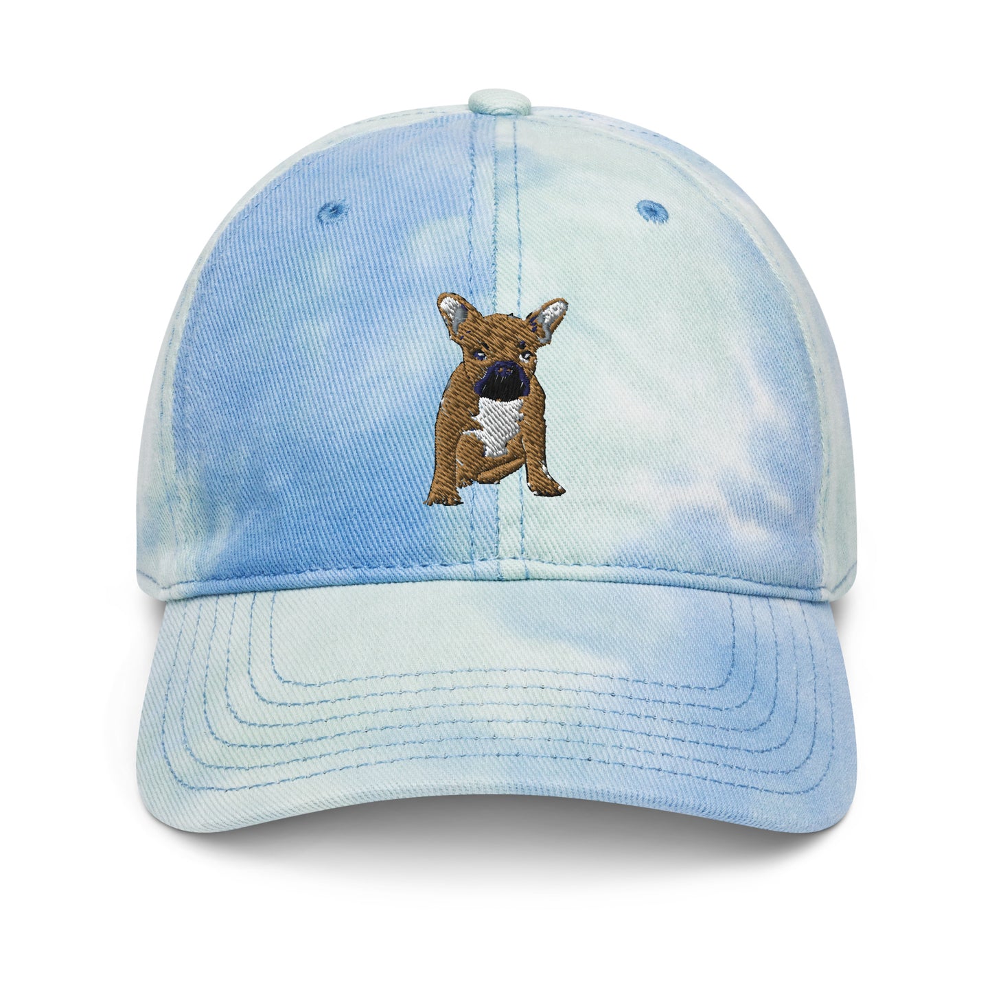 French Bulldog Embroidered Tie Dye Hat