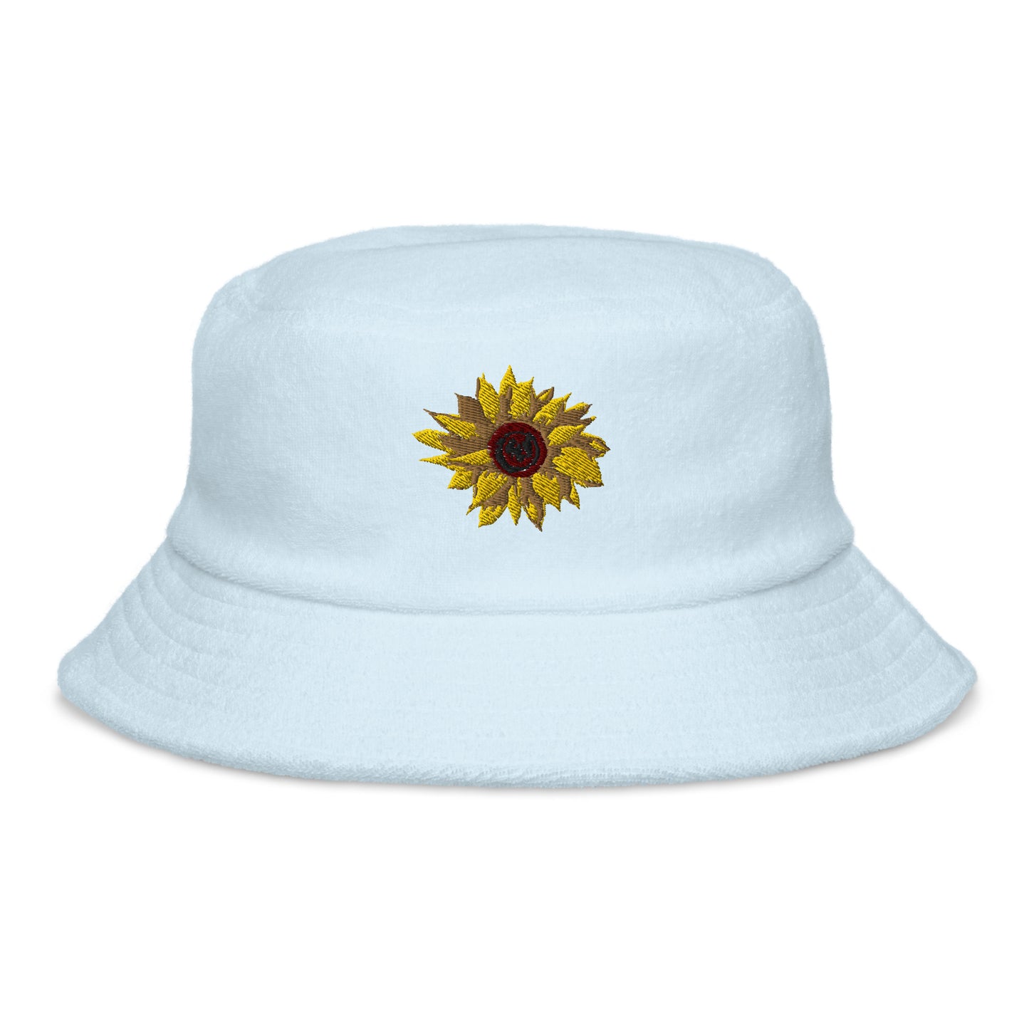 Embroidered Sunflower Bucket Hat, Gift for friends embroidered bucket hat, cute flower lover gift idea