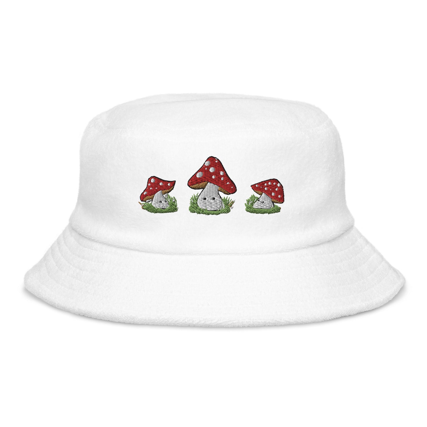 Cute Mushroom Embroidered Bucket Hat
