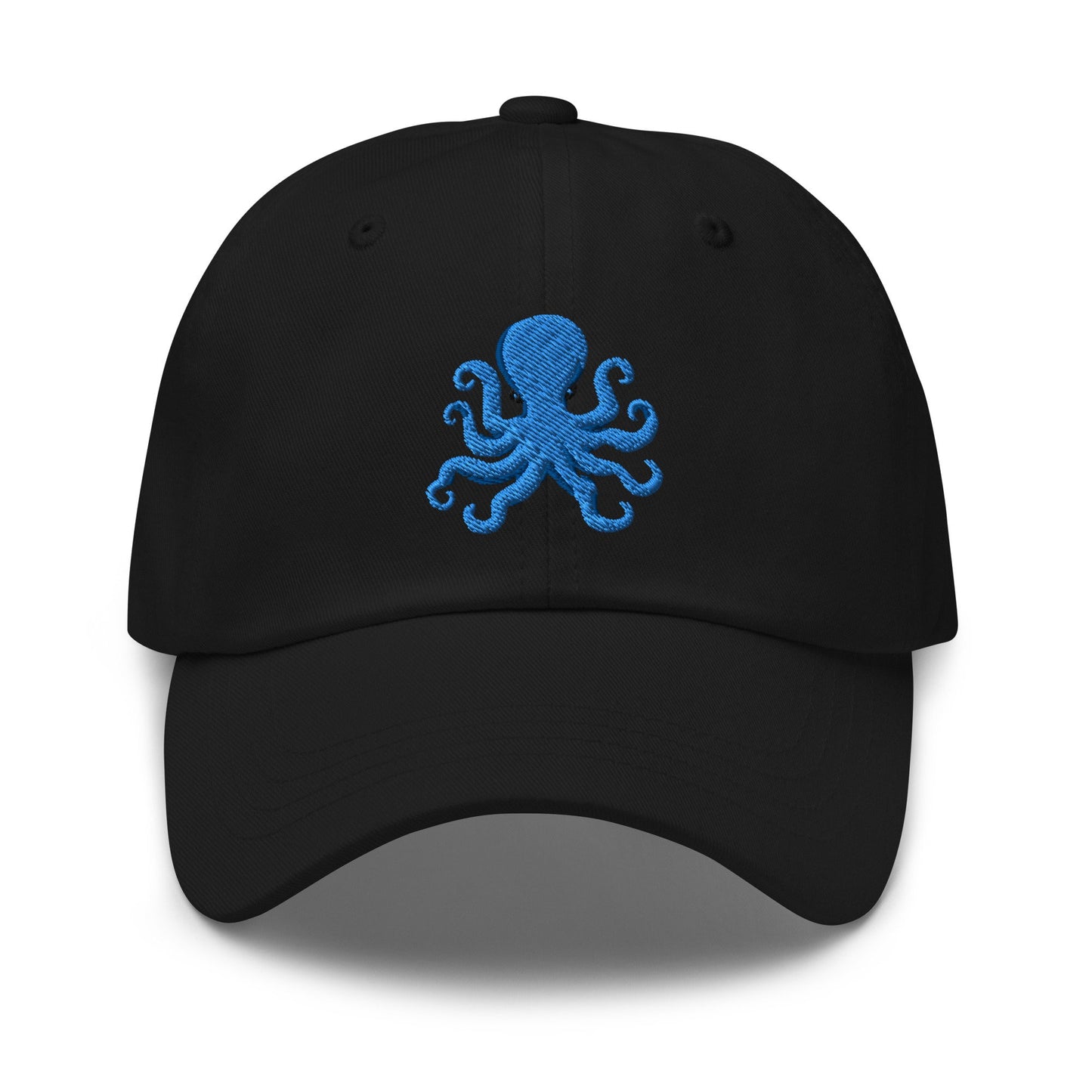 Blue Octopus Embroidered Hat Cute Pretty Fun Embroidered Octopus Hat