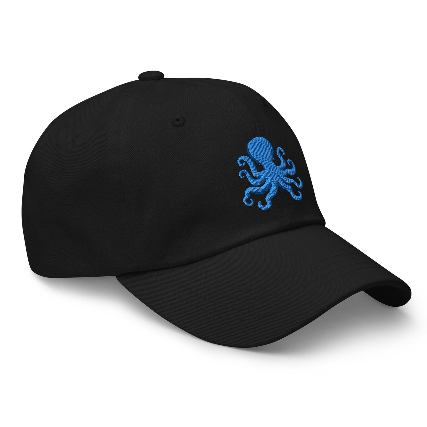 Blue Octopus Embroidered Hat Cute Pretty Fun Embroidered Octopus Hat