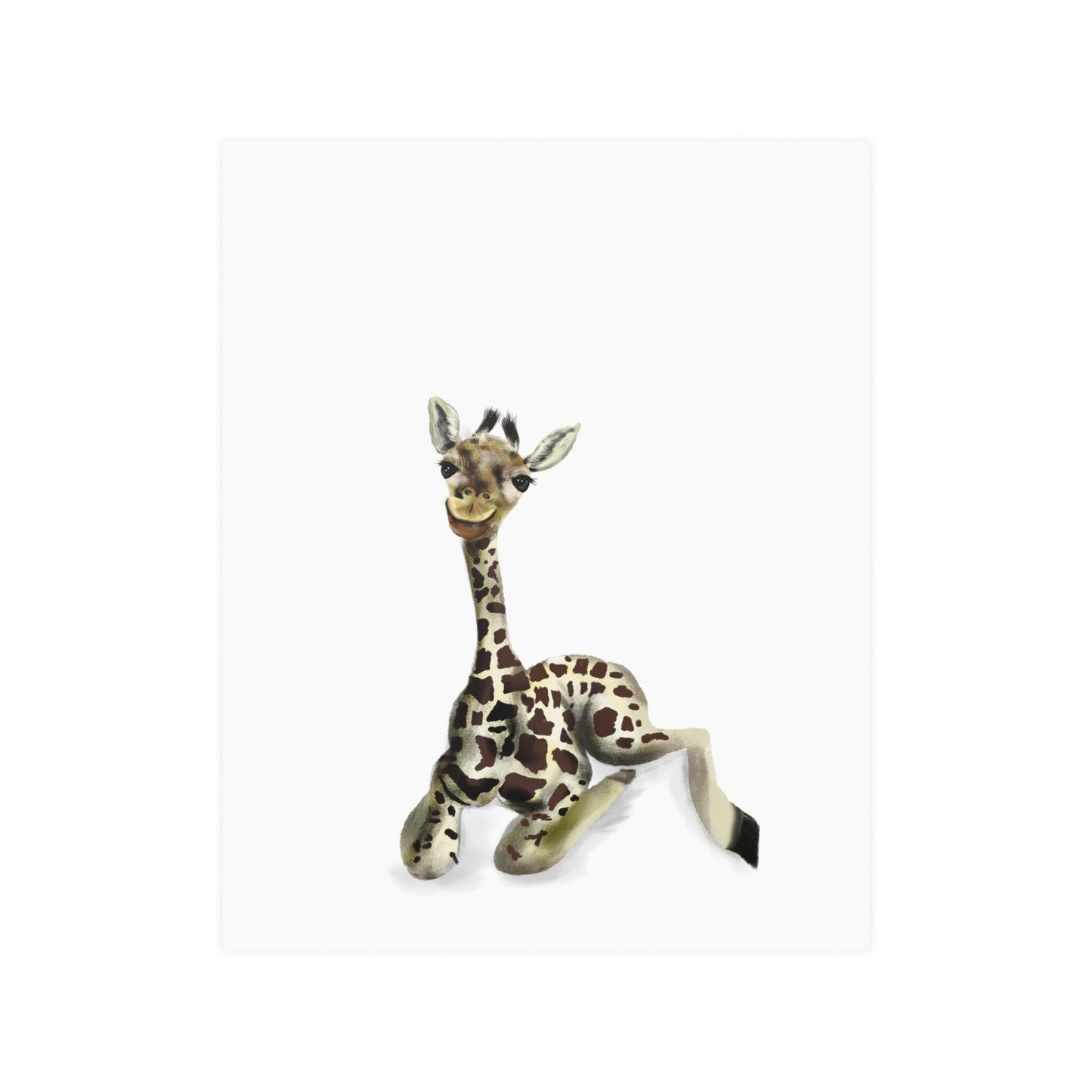 Cute Baby Giraffe Art Print, Poster Nursery Giraffe Lover, Cute Pretty Baby Giraffe Nursery Art, wall print, nursery art print wall art