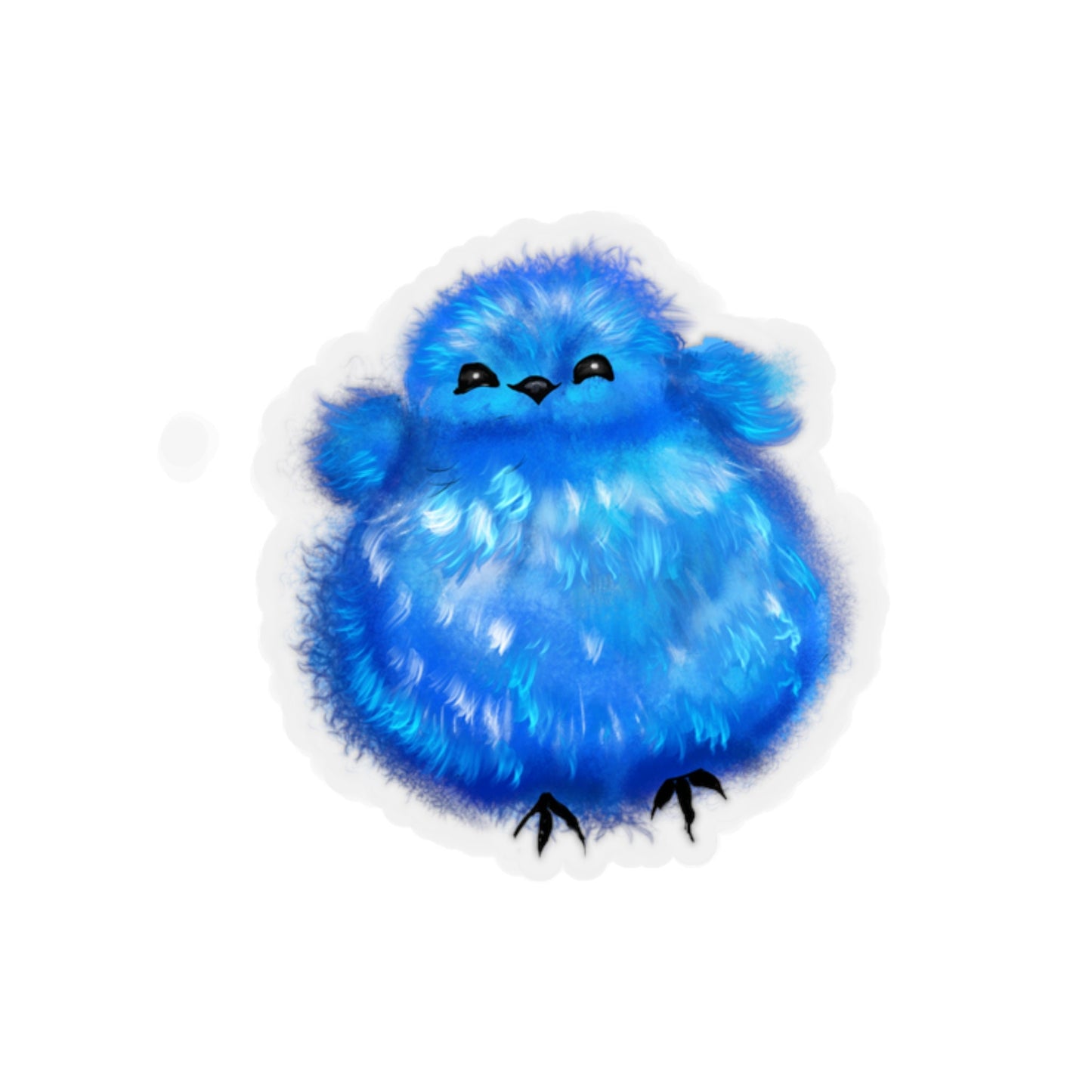 Cute Baby Blue bird sticker, Cute Baby animal art, illustration blue bird cute, Funny Cute Baby Animal Art for nursery, vinyl sticker