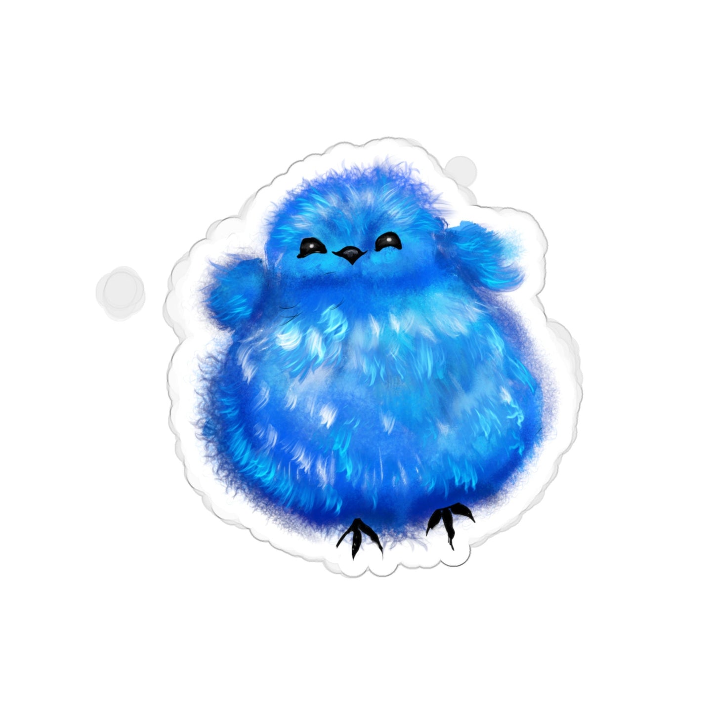 Cute Baby Blue bird sticker, Cute Baby animal art, illustration blue bird cute, Funny Cute Baby Animal Art for nursery, vinyl sticker
