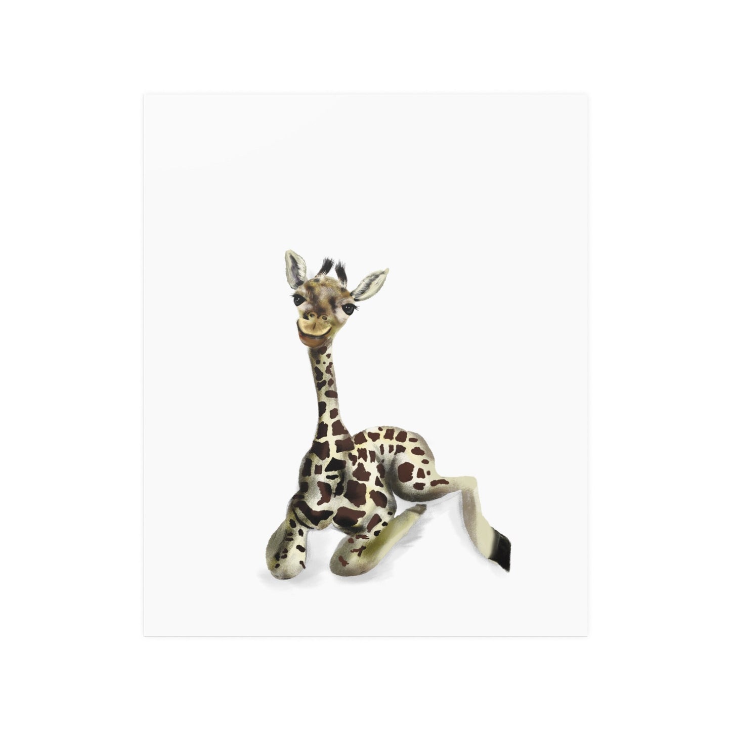 Cute Baby Giraffe Art Print, Poster Nursery Giraffe Lover, Cute Pretty Baby Giraffe Nursery Art, wall print, nursery art print wall art