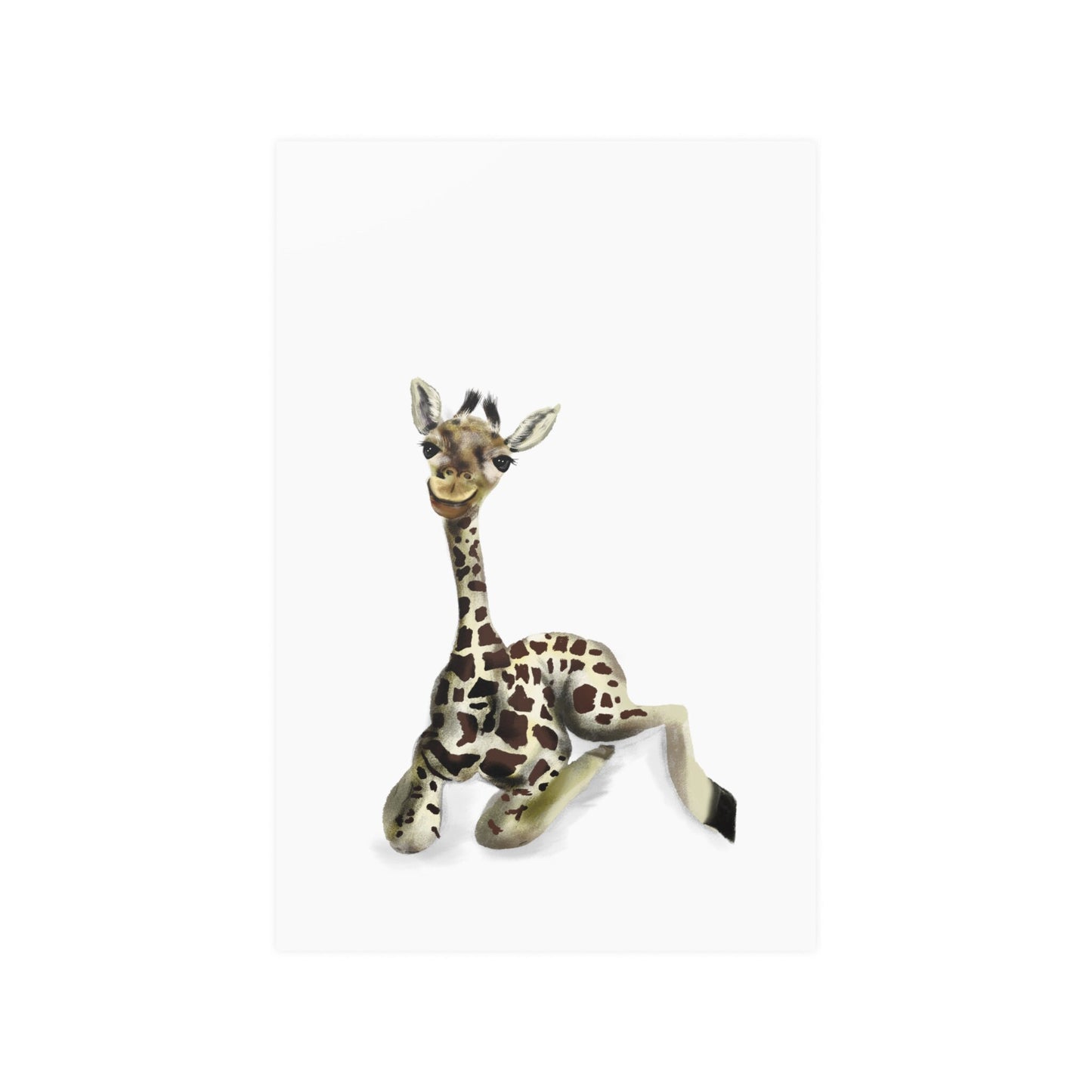 Cute Baby Giraffe Art Print, Poster Nursery Giraffe Lover, Cute Pretty Baby Giraffe Nursery Art, wall print, nursery art print wall art