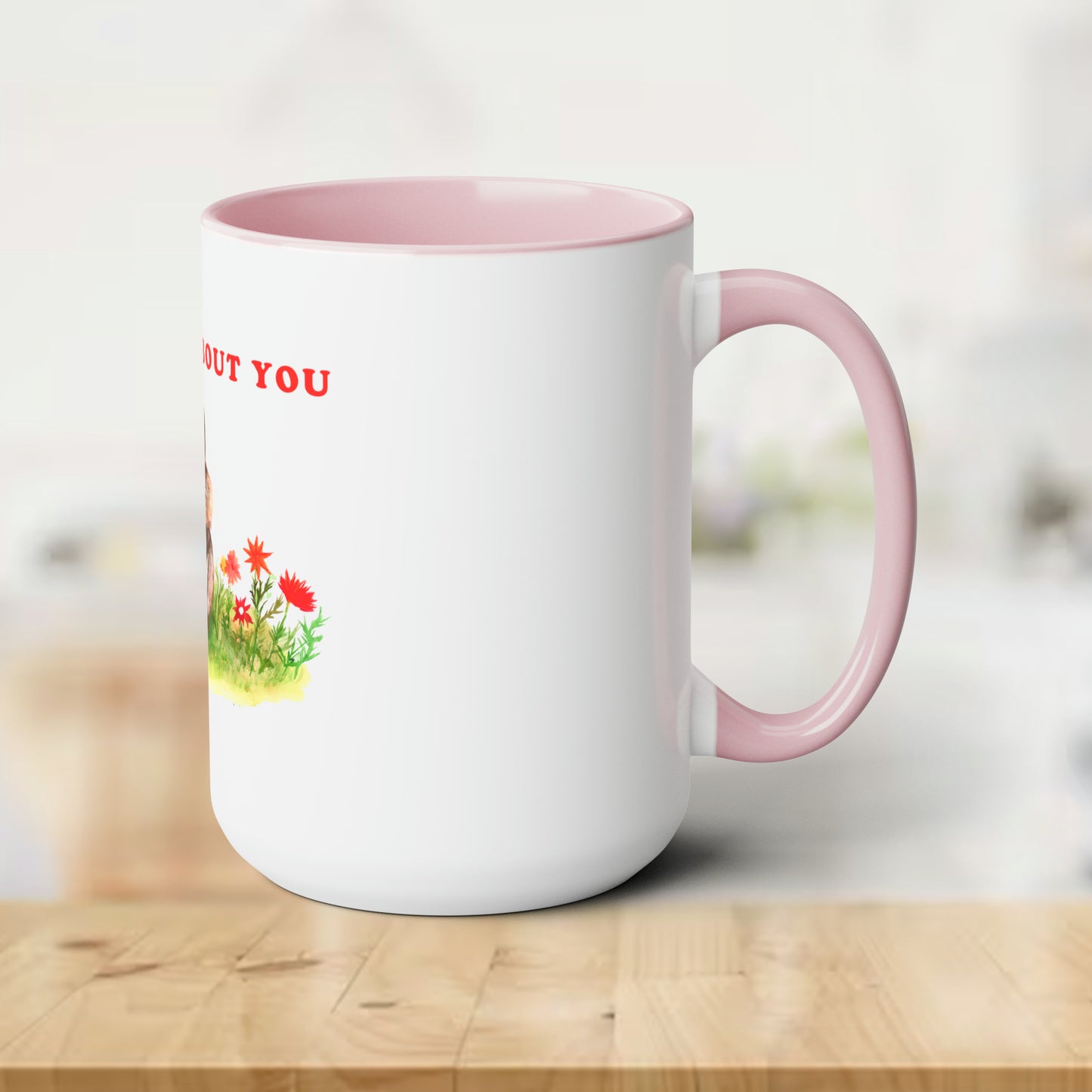 Cute Watercolor Chipmunk Mug, I'm Nuts about you, funny cute illustration mug, chipmunk cheeks, cute chubby chipmunk mug