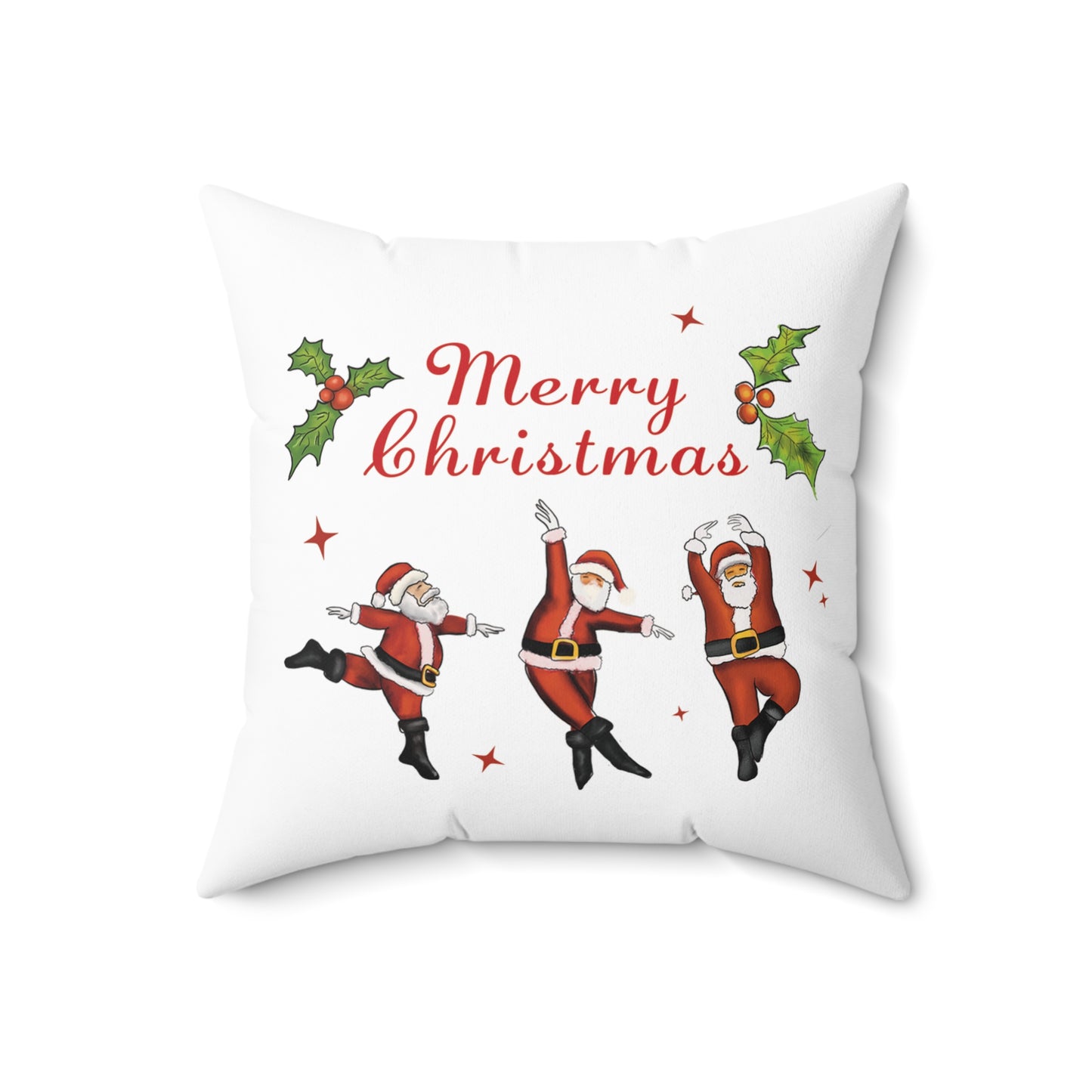 Cute Santa Dancing christmas pillow, christmas holiday decor, cute holiday decor, funny santa dancing throw pillow