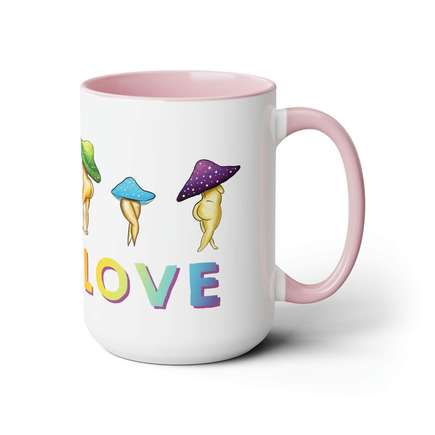 Mush Love Mushroom Lady Mug, 15 oz