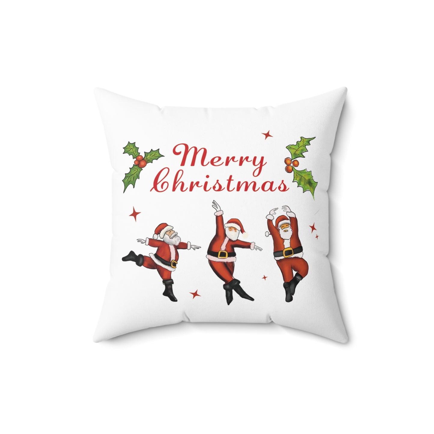 Cute Santa Dancing christmas pillow, christmas holiday decor, cute holiday decor, funny santa dancing throw pillow