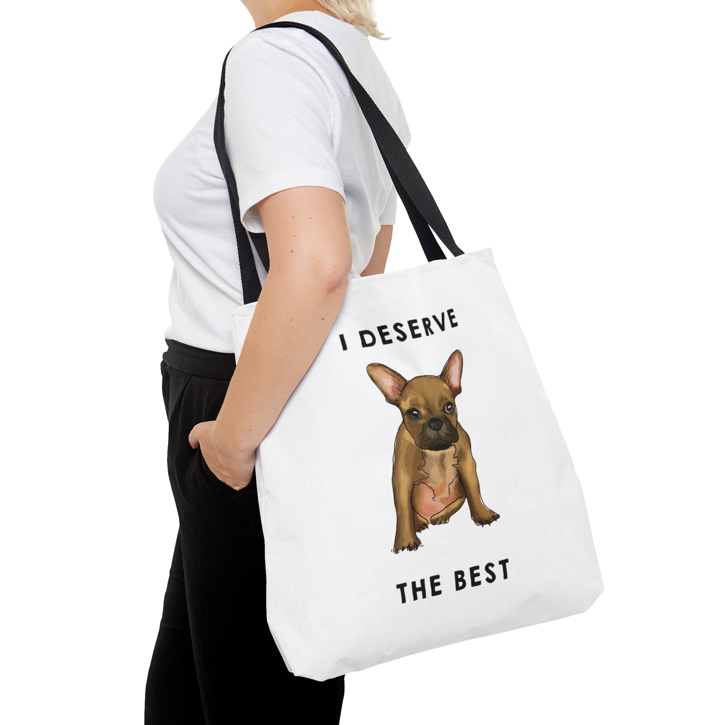 French Bulldog Canvas Tote Bag for French Bulldog Lover, Pet Lover Gift for friend