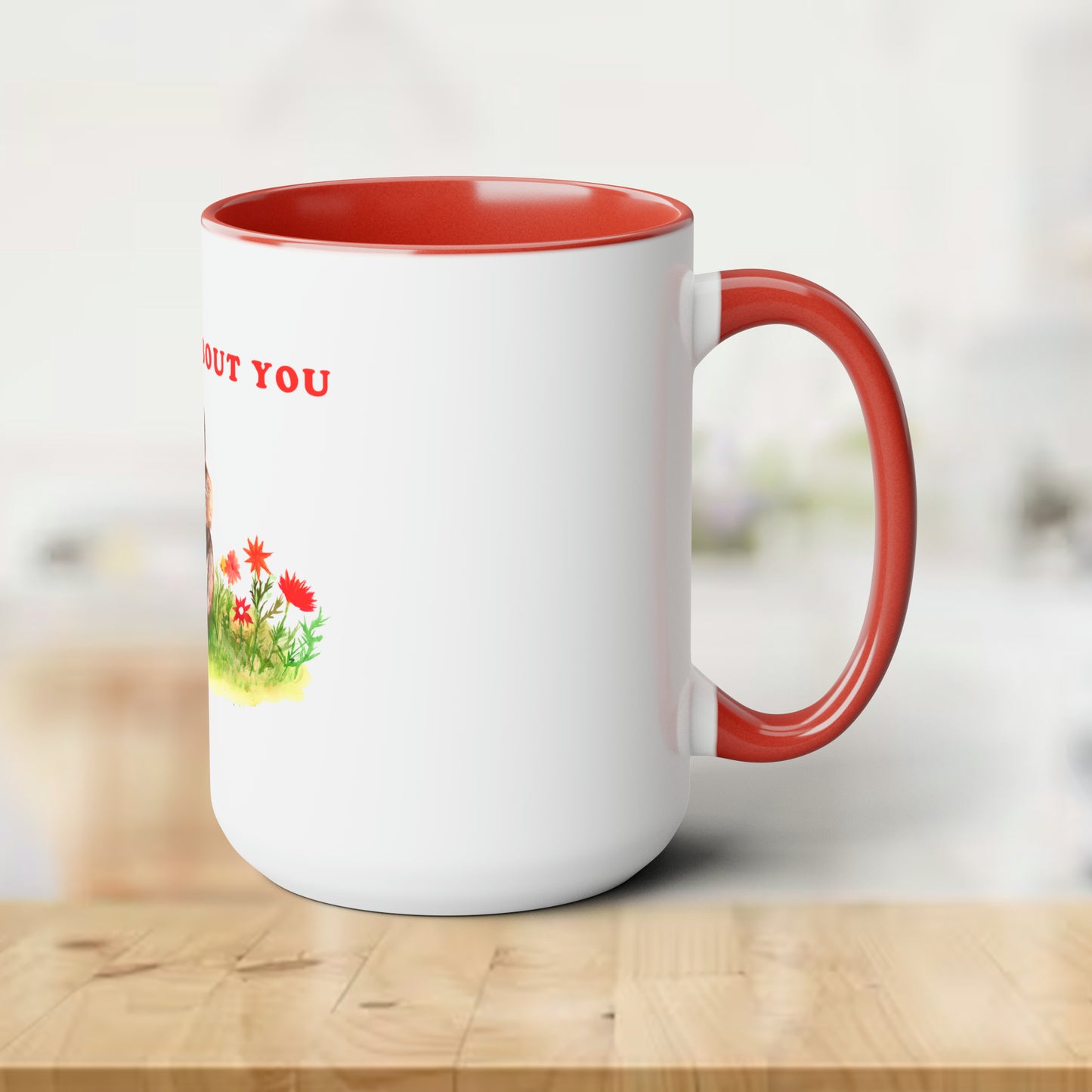 Cute Watercolor Chipmunk Mug, I'm Nuts about you, funny cute illustration mug, chipmunk cheeks, cute chubby chipmunk mug