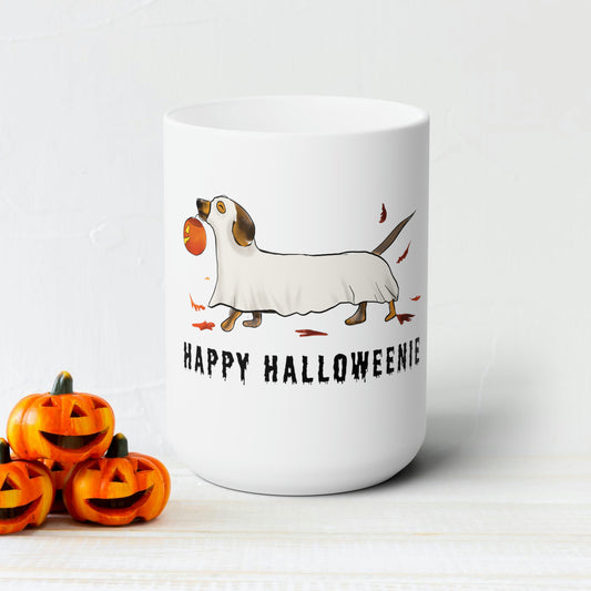 Cute Funny halloween Mug, ghost Dog mug, halloween gifts, cute halloween ghost dog, happy halloween mug, cute dog costume