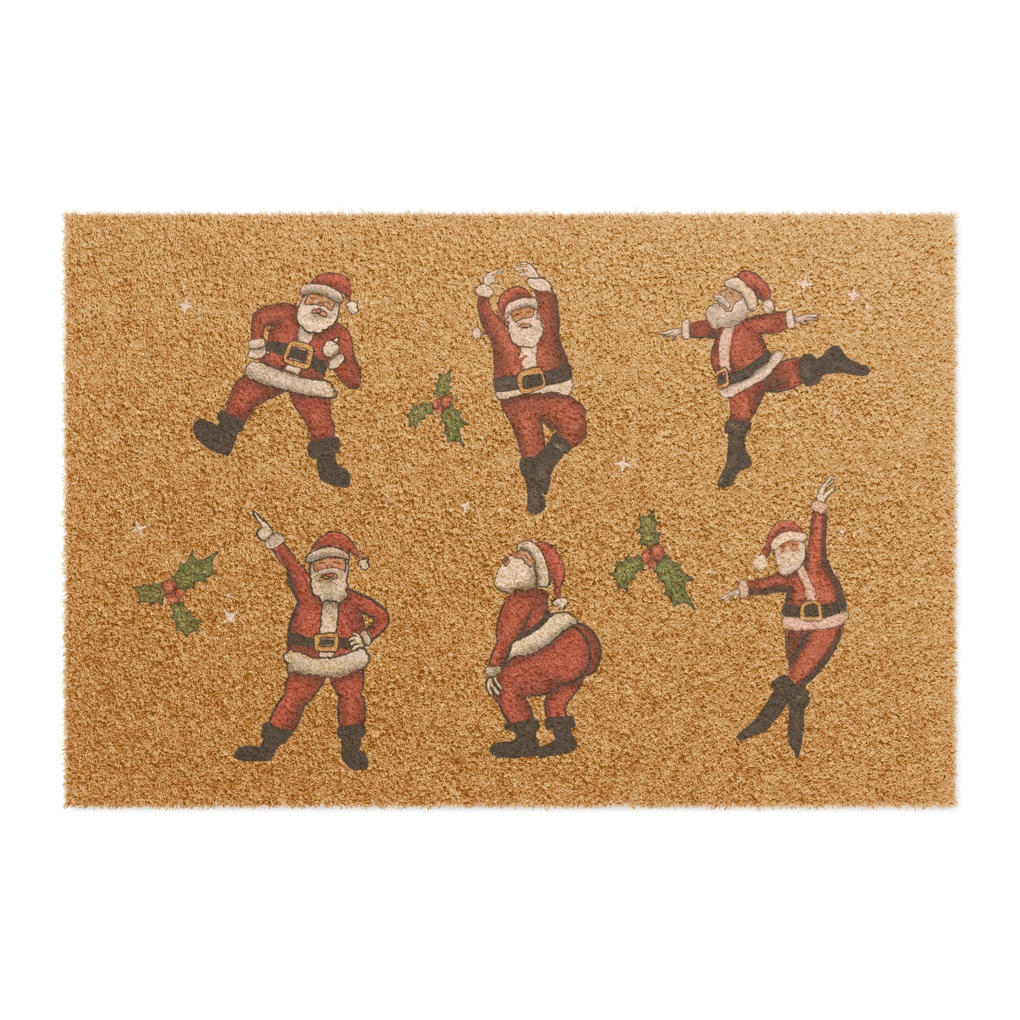 Cute Santa Dancing Christmas doormat, Funny Ballet Santa Front doormat, holiday home decor cute funny, holiday outdoor decor cute