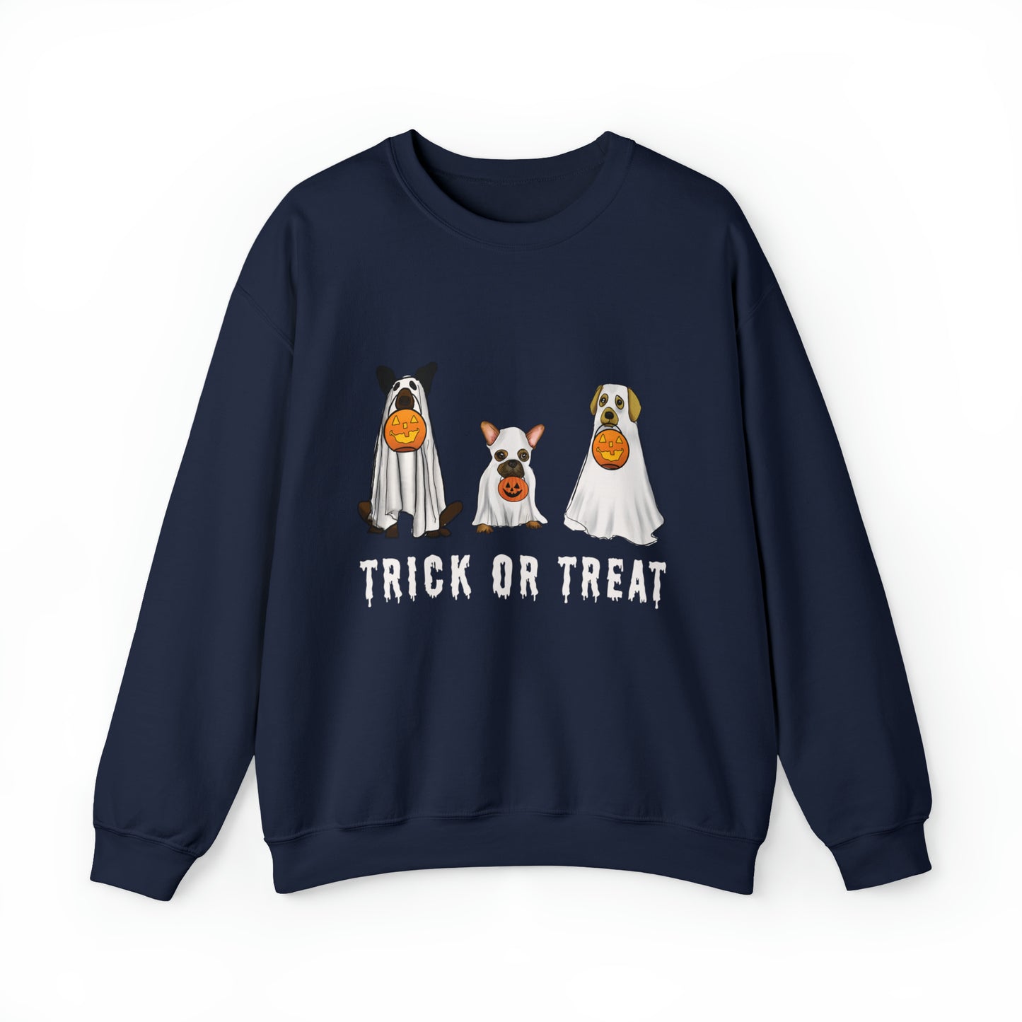 Cute Halloween Dog Sweatshirt, Halloween ghost dog sweatshirt, women's fall gift sweatshirt, fall decor cute halloween gift idea, ghost dog