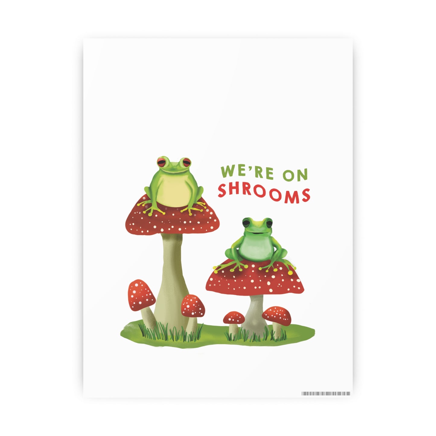 Frogs on Shrooms Art Poster