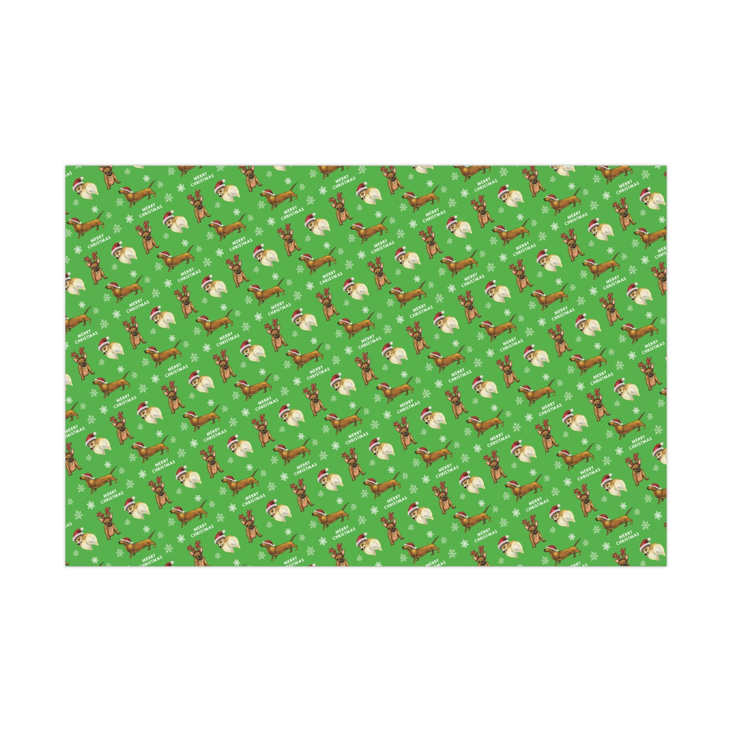 Cute funny dog christmas wrapping paper, funny dog christmas holiday gift wrap paper, cute dog in costume, christmas dog antlers cute