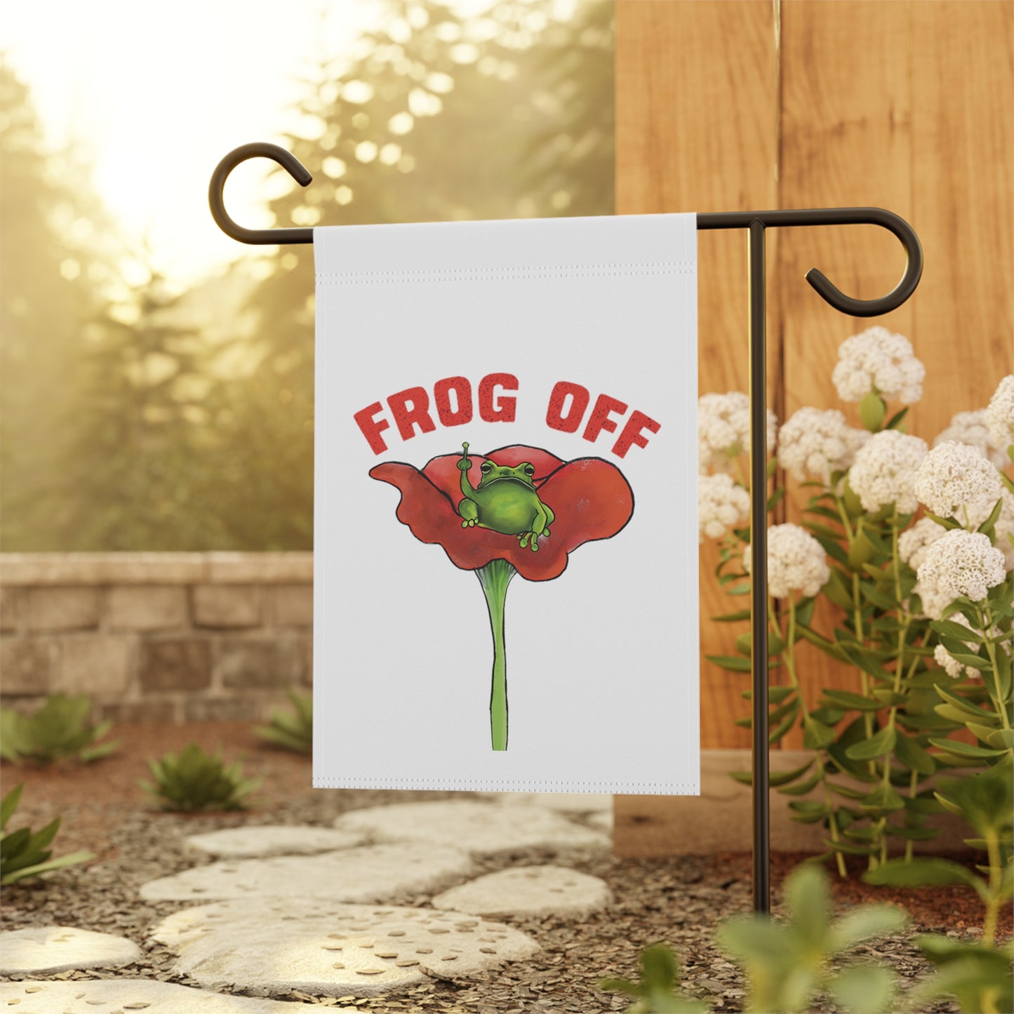 Cute Funny Frog Off Garden Sign and Banner, Cute Funny Frog Off Grump Frog Art, Frog Lover cute garden art, garden banner sign, cute frog