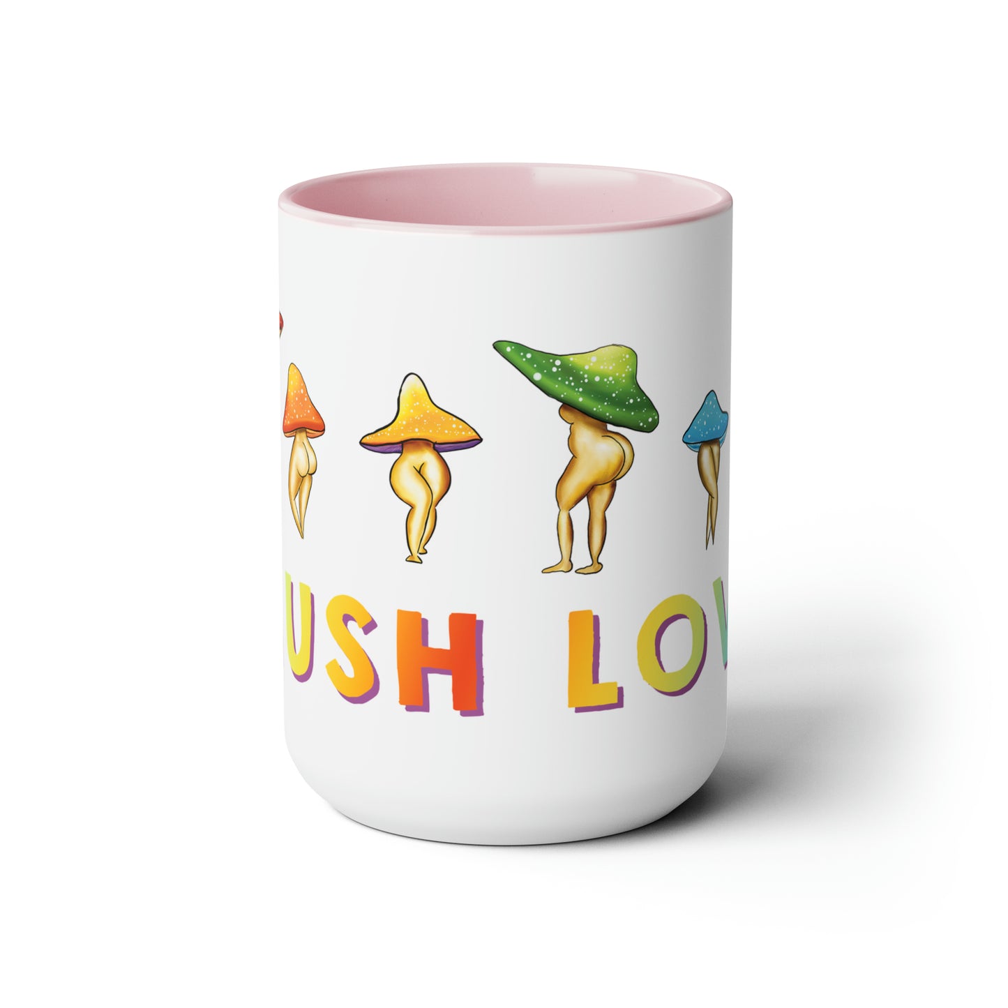 Mush Love Mushroom Lady Mug, 15 oz