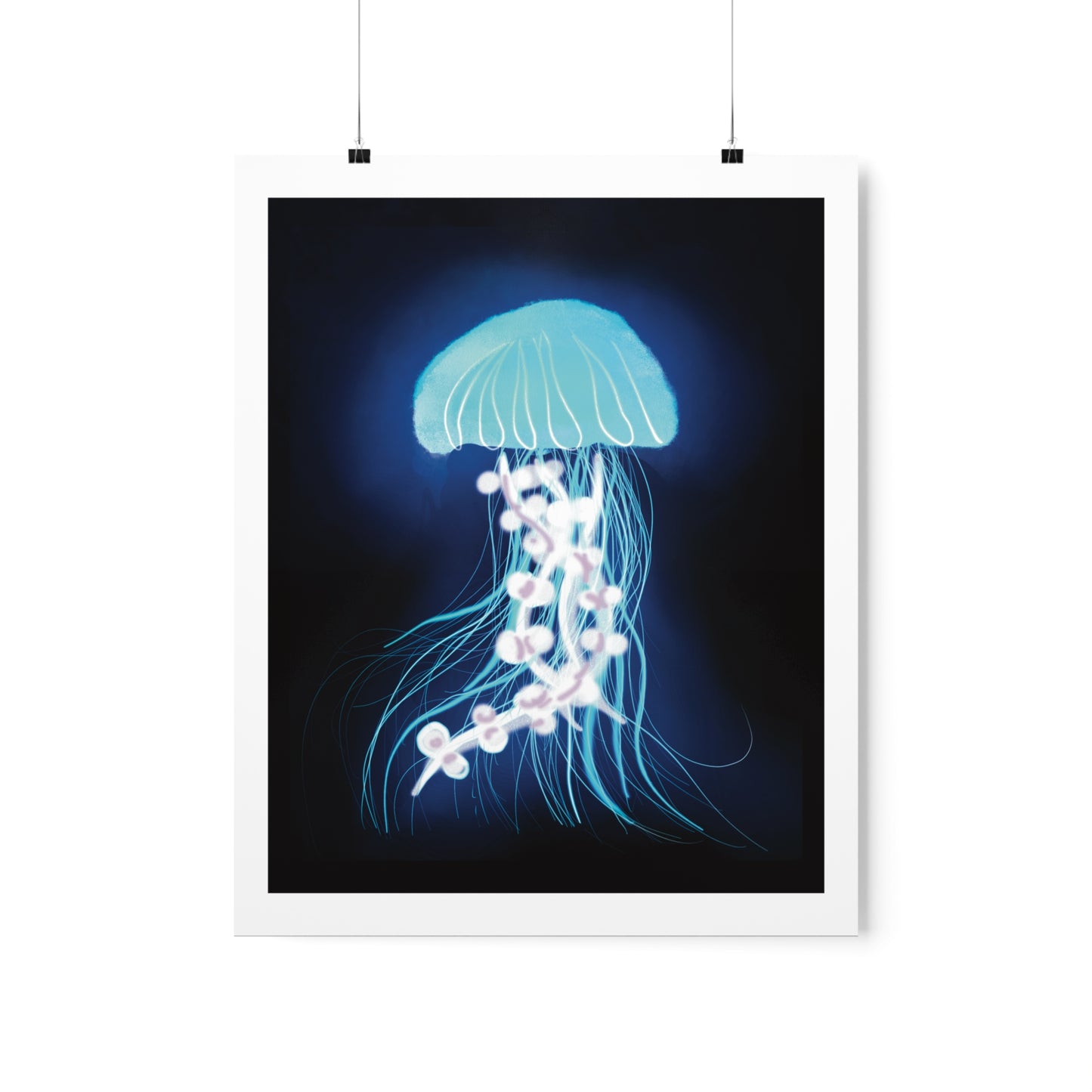 Bioluminescent Jellyfish Art Print