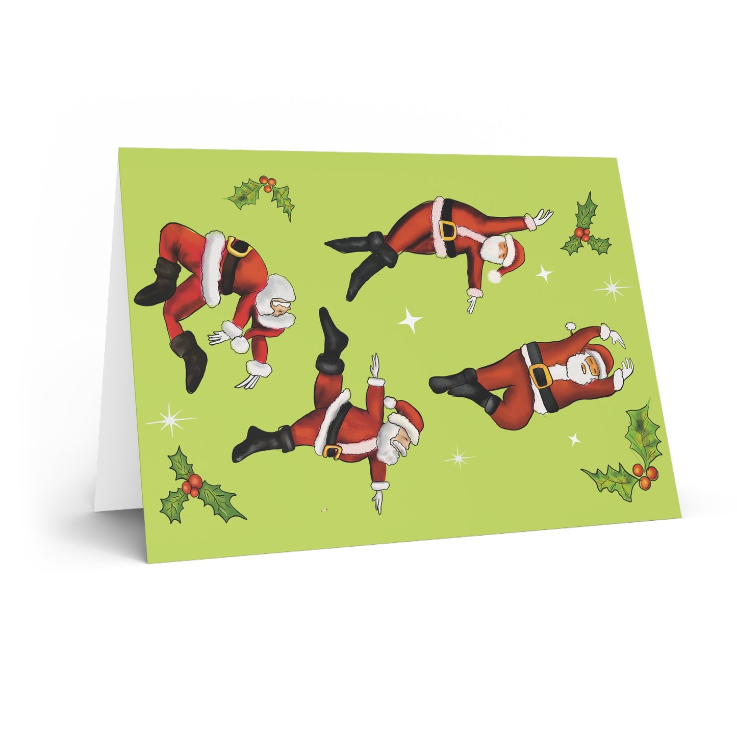 Funny Santa dancing Christmas card, Santa Ballet funny christmas card gift idea, cute greeting card, cute holiday card, funny santa christmas card