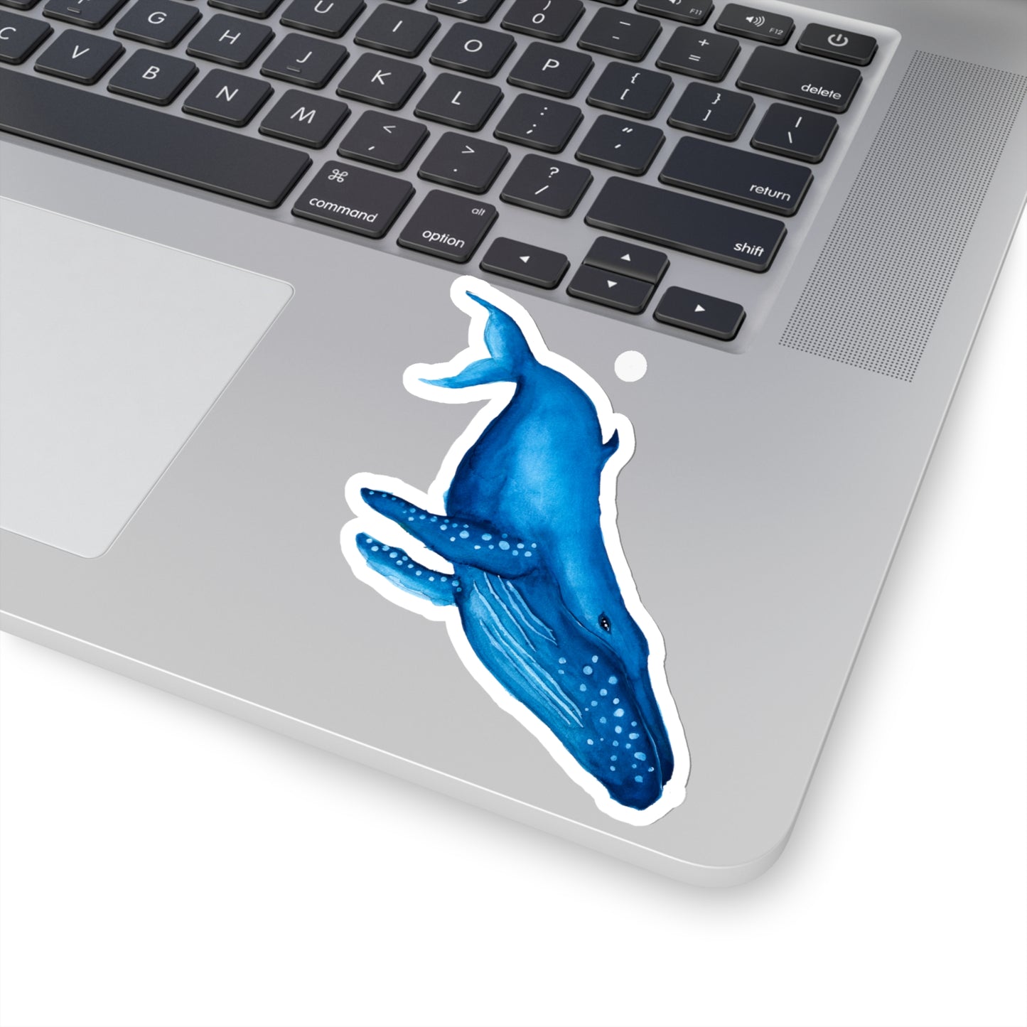 watercolor Humpback whale Sticker, Cute Blue watercolor whale painting, kids arts and crafts, whale lover, adorable whale cute fun sticker