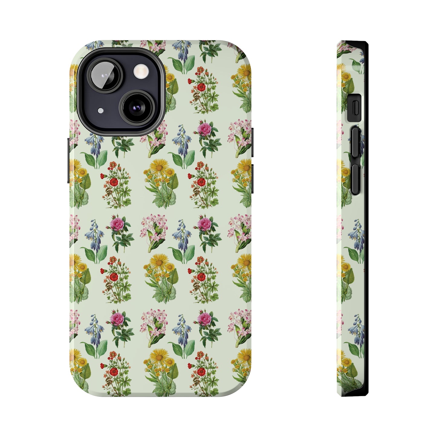 Pretty Floral Phone Case, Cute Vintage Antique Flower Phone case, sunflower Rose 19th century painting Phone Case Pattern