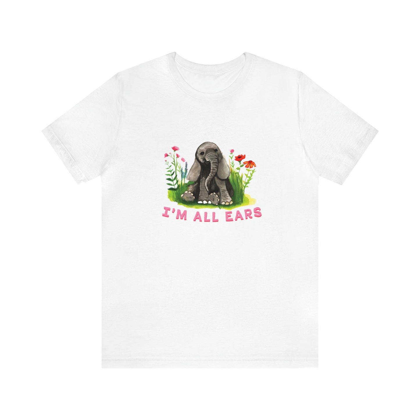 Cute watercolor baby elephant T Shirt, Cute graphic T shirt, Watercolor baby elephant, cute baby elephant art, Graphic T Shirt Cute T Shirt