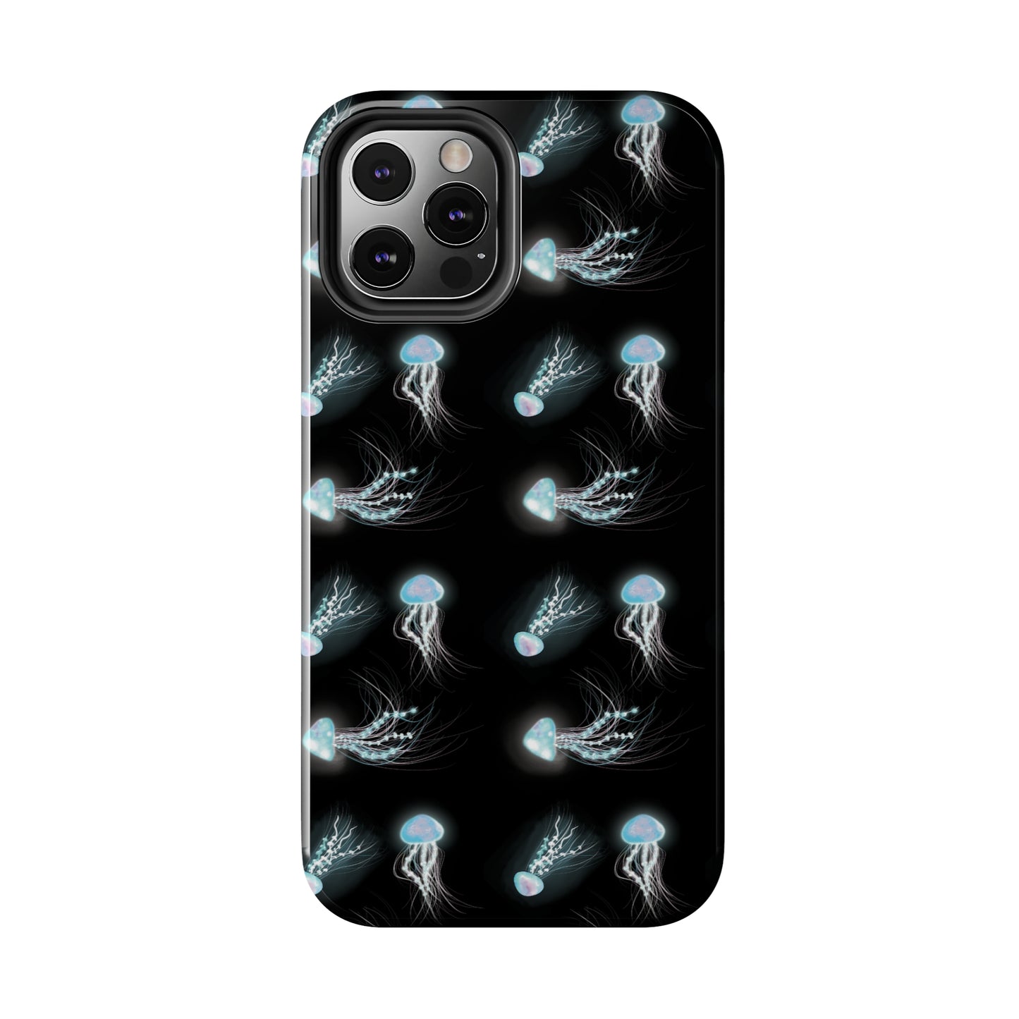 Bioluminescent Jellyfish Phone Case, Cool Trippy Psychedelic Phone Case, Glowing Jellyfish, Bioluminescent Art Cool Phone Case