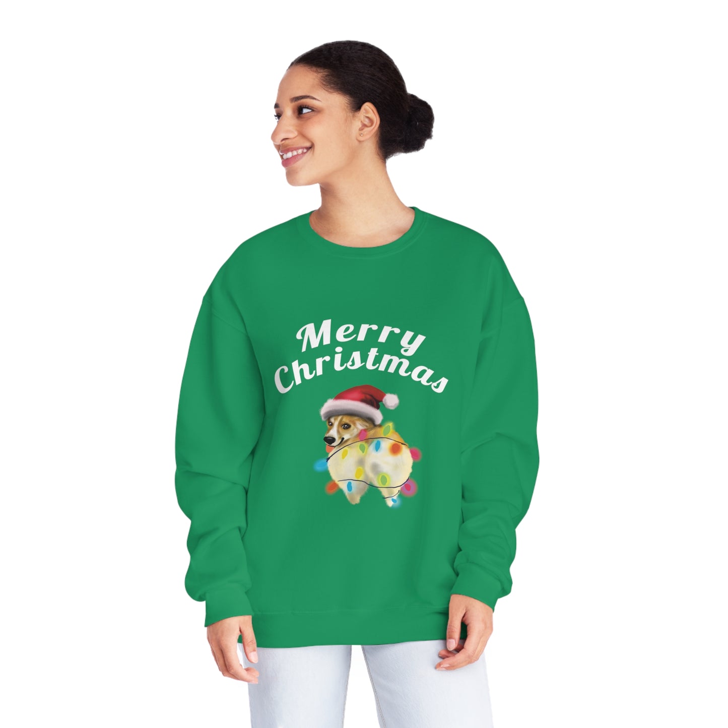 Funny Corgi Dog christmas Sweatshirt, Corgi Christmas, Corgi booty, corgi dog mom gift, funny pet portrait gift, christmas dog corgi