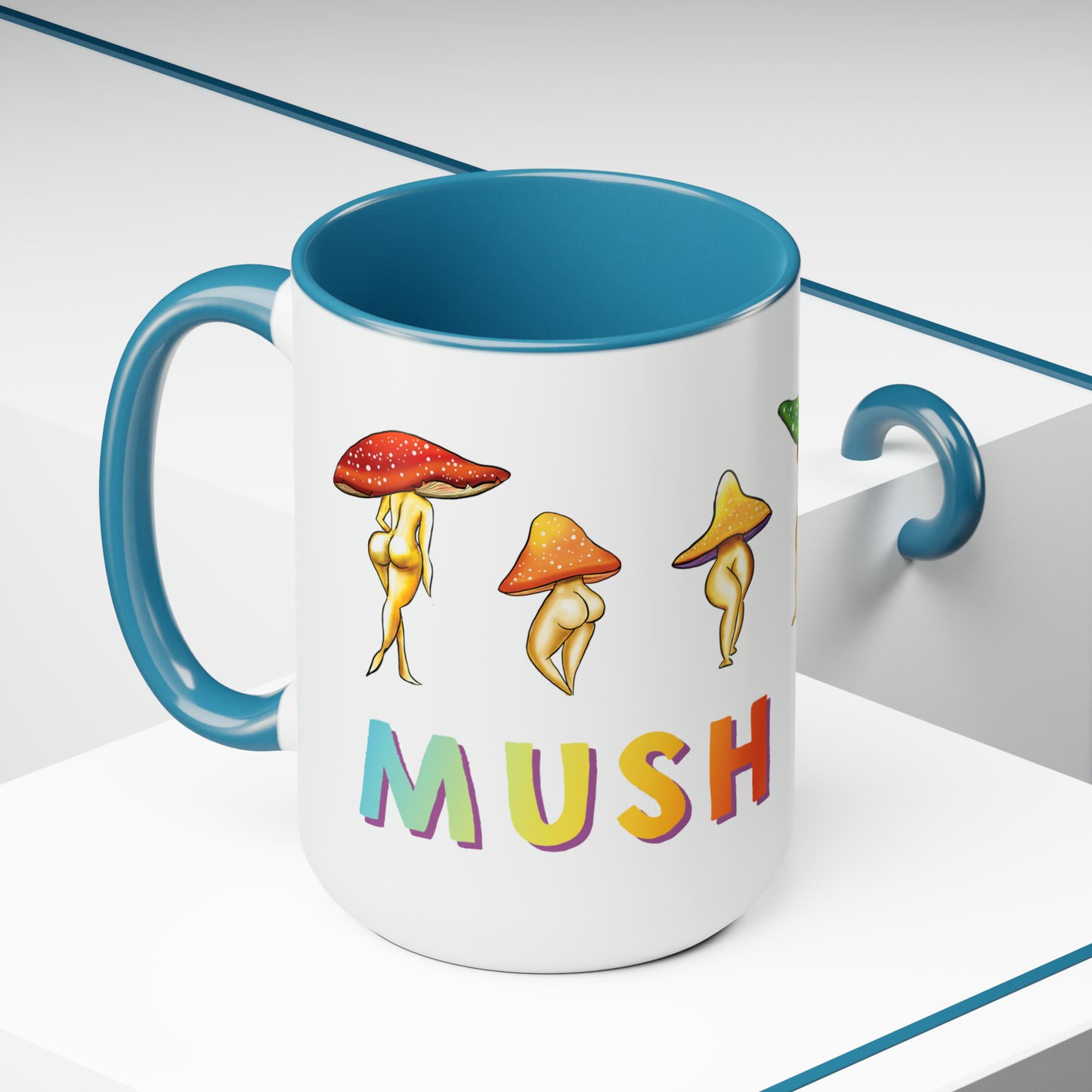 Mush Love Mushroom Lady Mug, 15 oz