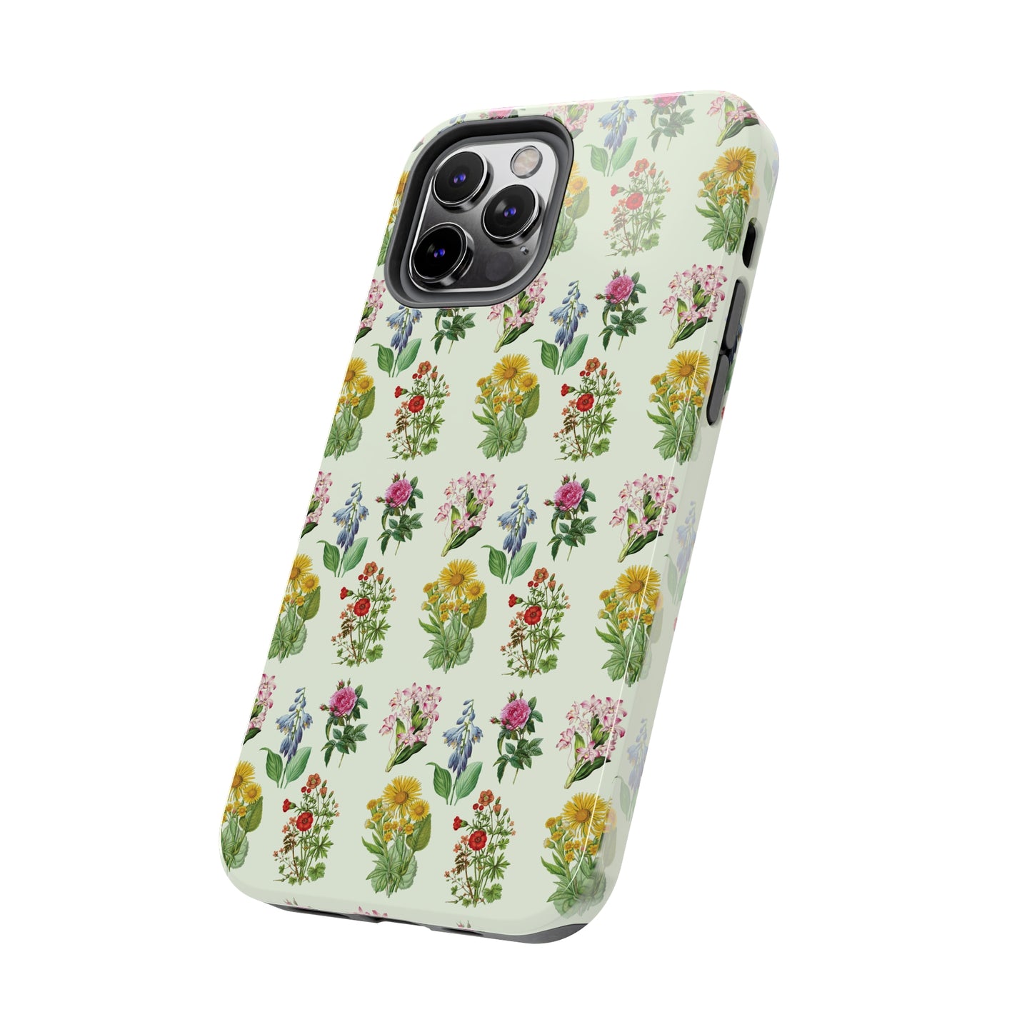 Pretty Floral Phone Case, Cute Vintage Antique Flower Phone case, sunflower Rose 19th century painting Phone Case Pattern