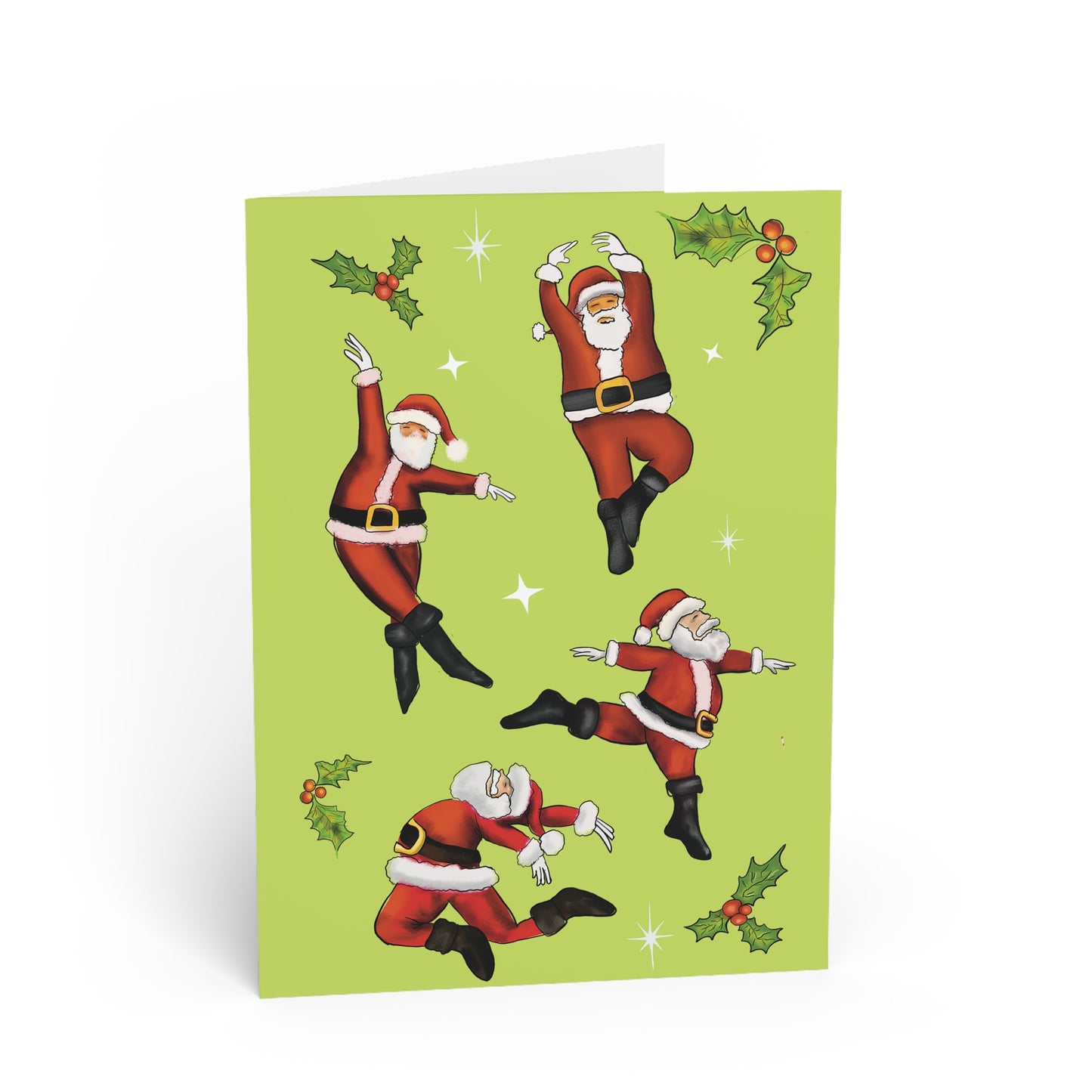 Funny Santa dancing Christmas card, Santa Ballet funny christmas card gift idea, cute greeting card, cute holiday card, funny santa christmas card