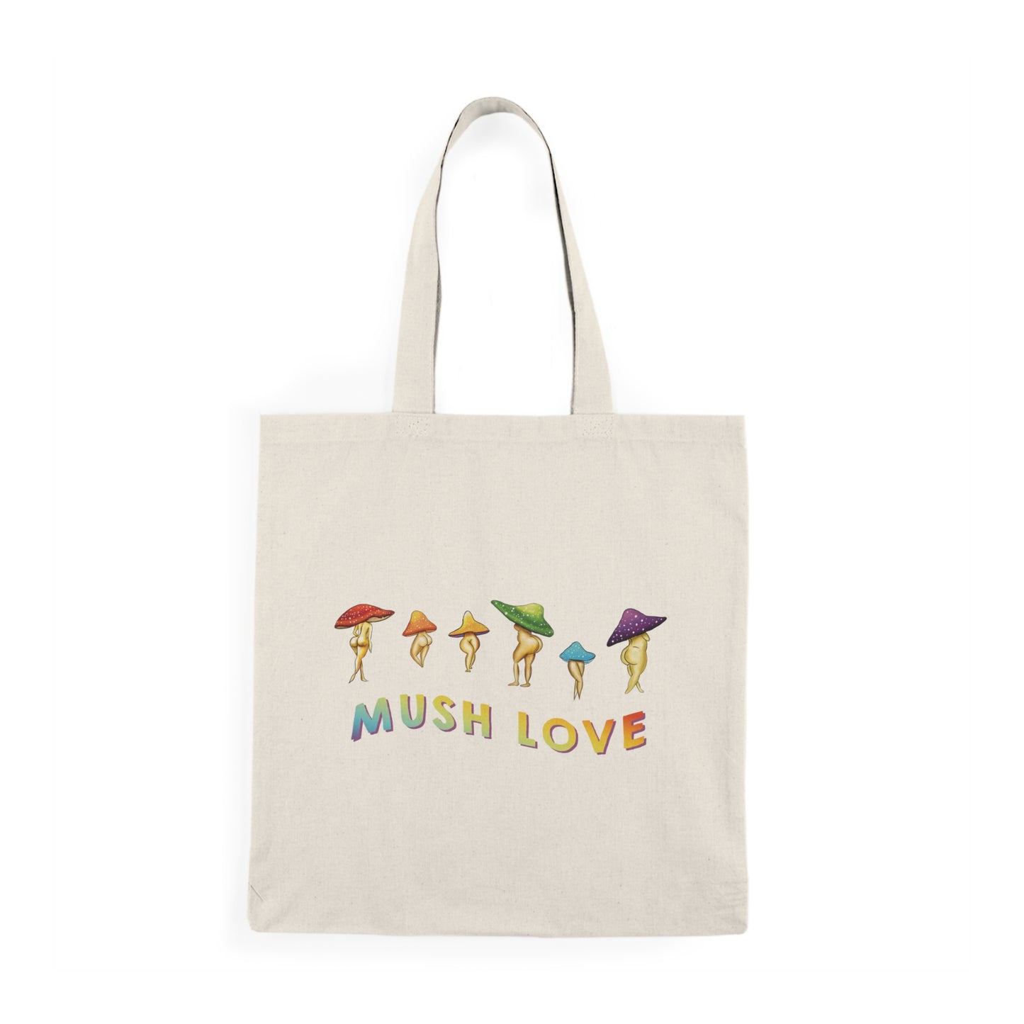 Sustainable Funny Mushroom Lady Tote Bag, Grocery Bag