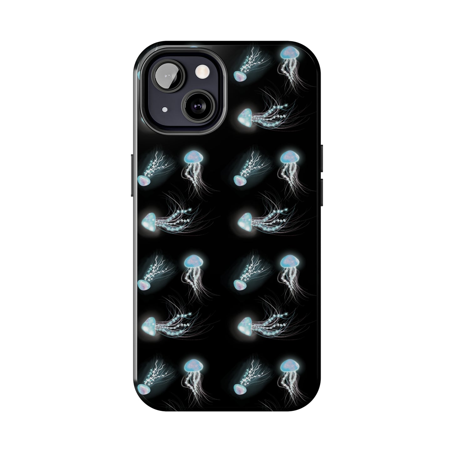 Bioluminescent Jellyfish Phone Case, Cool Trippy Psychedelic Phone Case, Glowing Jellyfish, Bioluminescent Art Cool Phone Case