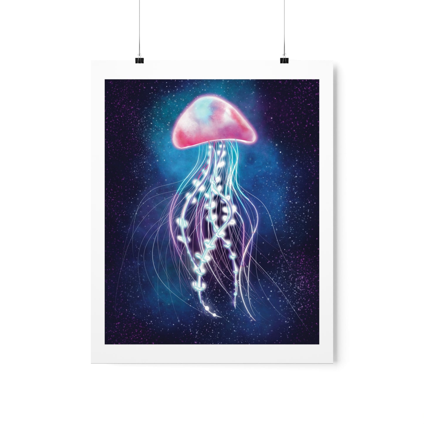 Bioluminescent Jellyfish Poster