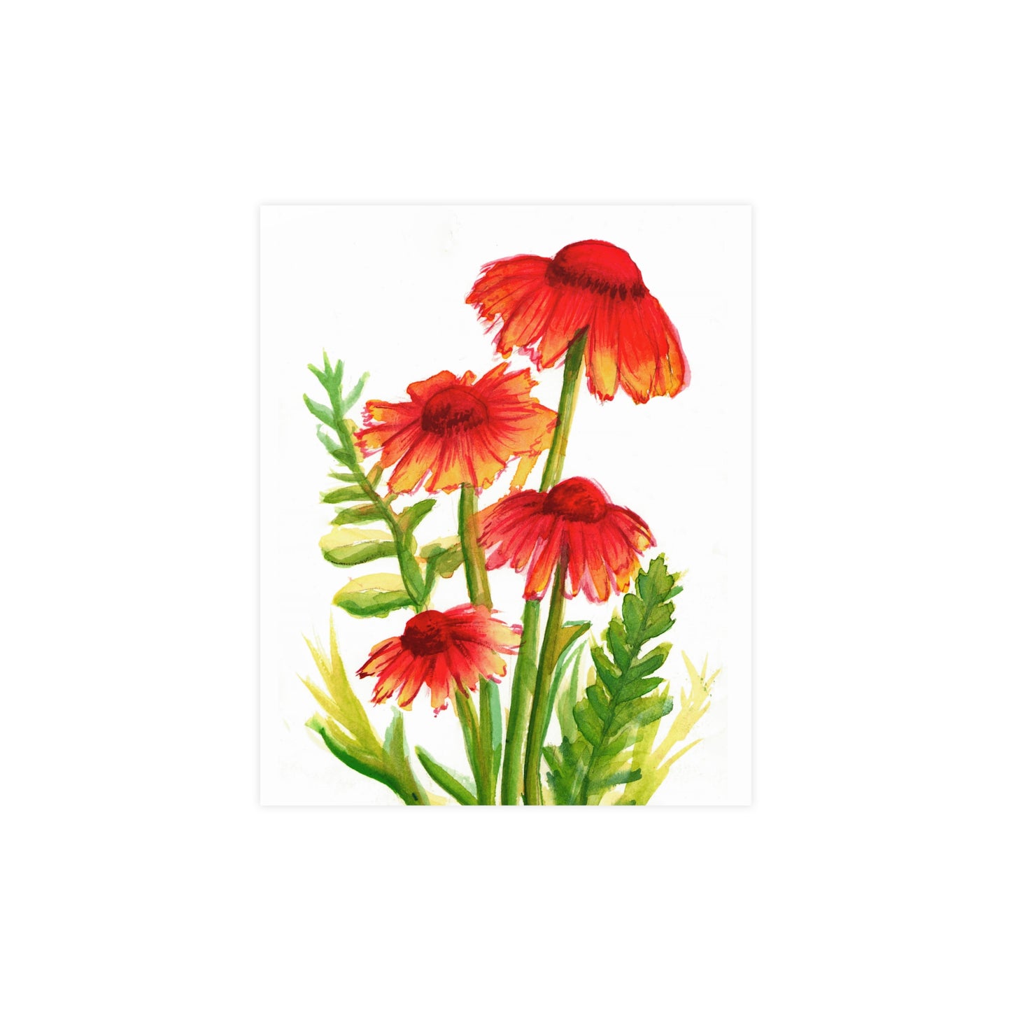 Wildflower Poster, Wall art, poster, wildflowers watercolor painted flowers