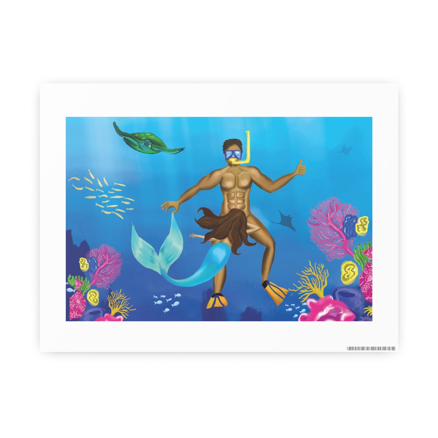 Funny Mermaid Poster