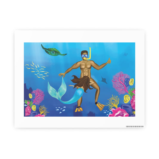 Funny Mermaid Poster