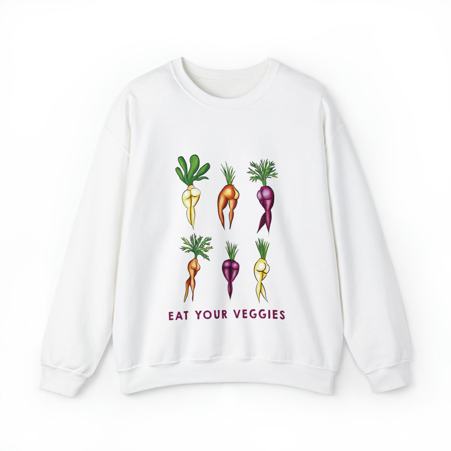 Cute Funny Crewneck Sweatshirt, Funny Sexy Veggie Crewneck, Cute Anime Sexy Carrot Booty, Funny Crewneck