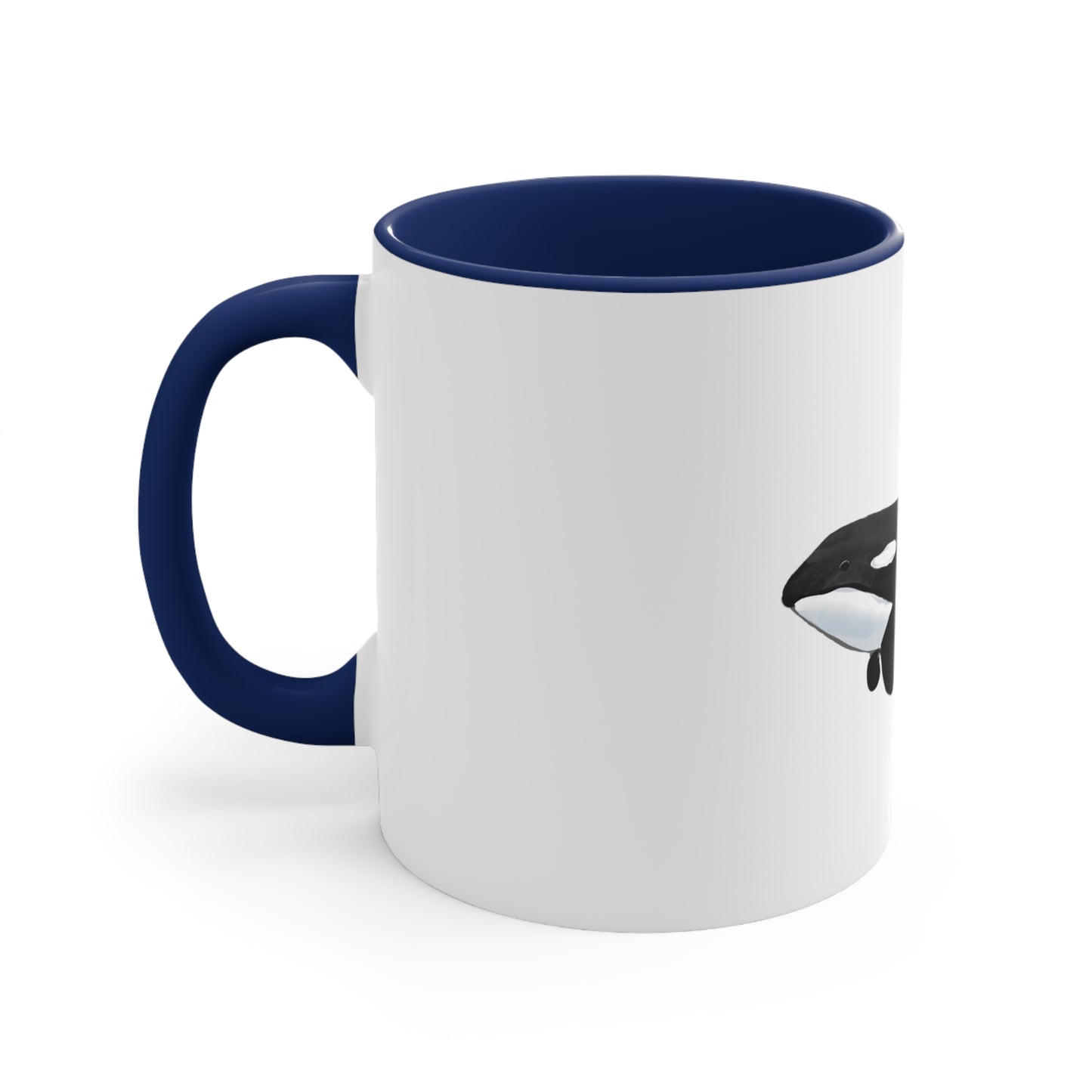 Cute Funny Orca Whale Mug, Accent mug, Black orca whale mug, accent mug 11 oz black orca mug