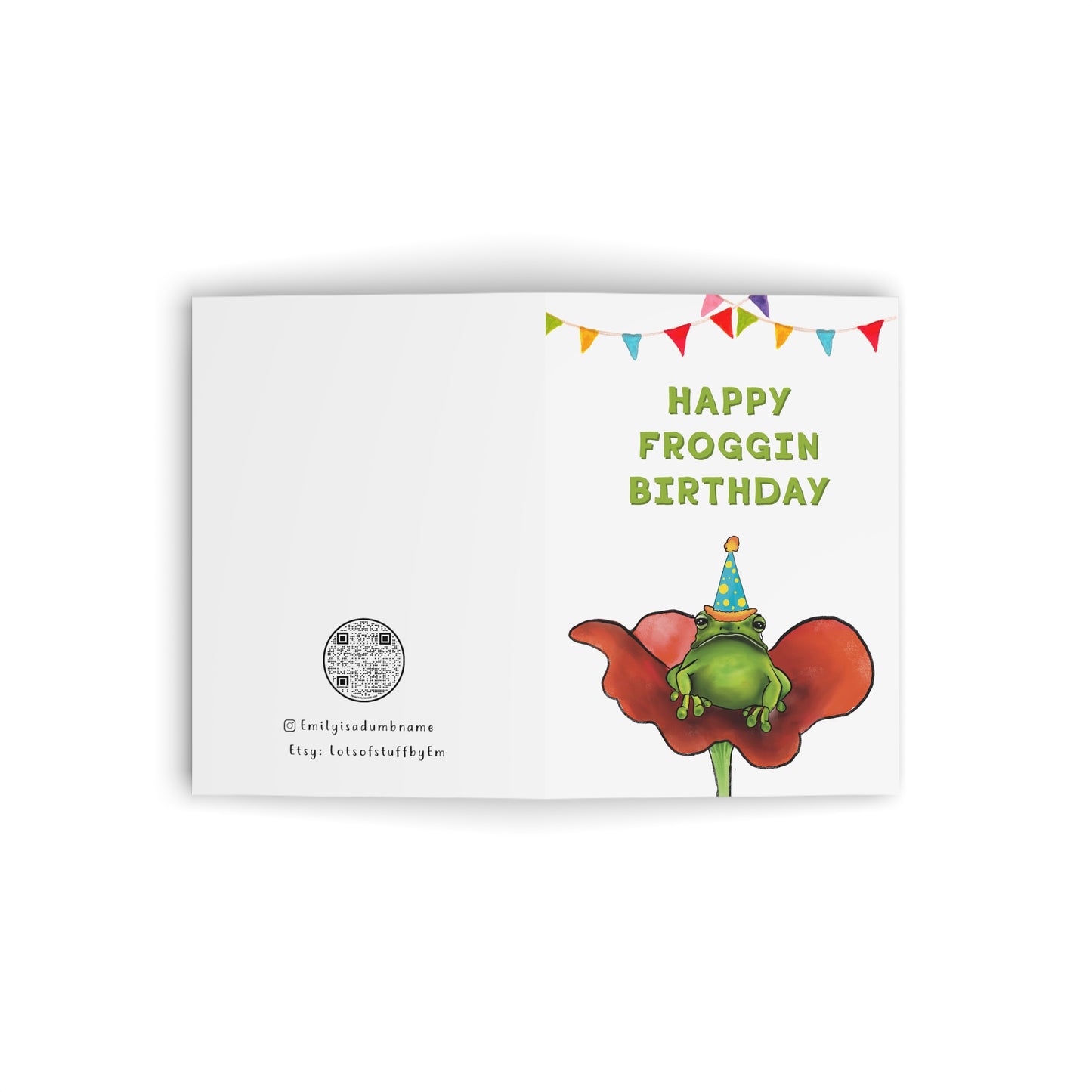 Cute Frog Birthday Card, Happy Frogging Birthday, Adorable Frog Funny Birthday card for friend