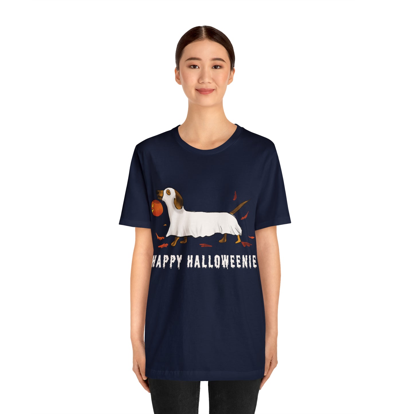 Halloween T Shirt, Cute Halloween Wiener Dog T Shirt, Funny Dog Ghost T Shirt, cute Dog halloween Shirt, gift idea for her, fall shirt