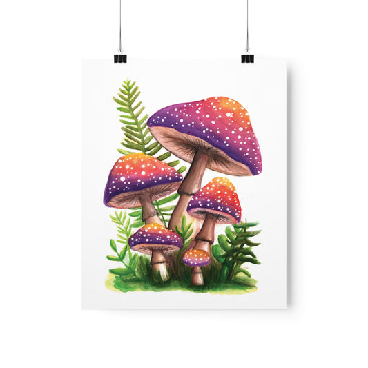 Watercolor Magic Mushrooms Art Print, Watercolor Mushrooms, Mushroom Lover Gift, Wall art, home decor mushroom art, mushroom drawing