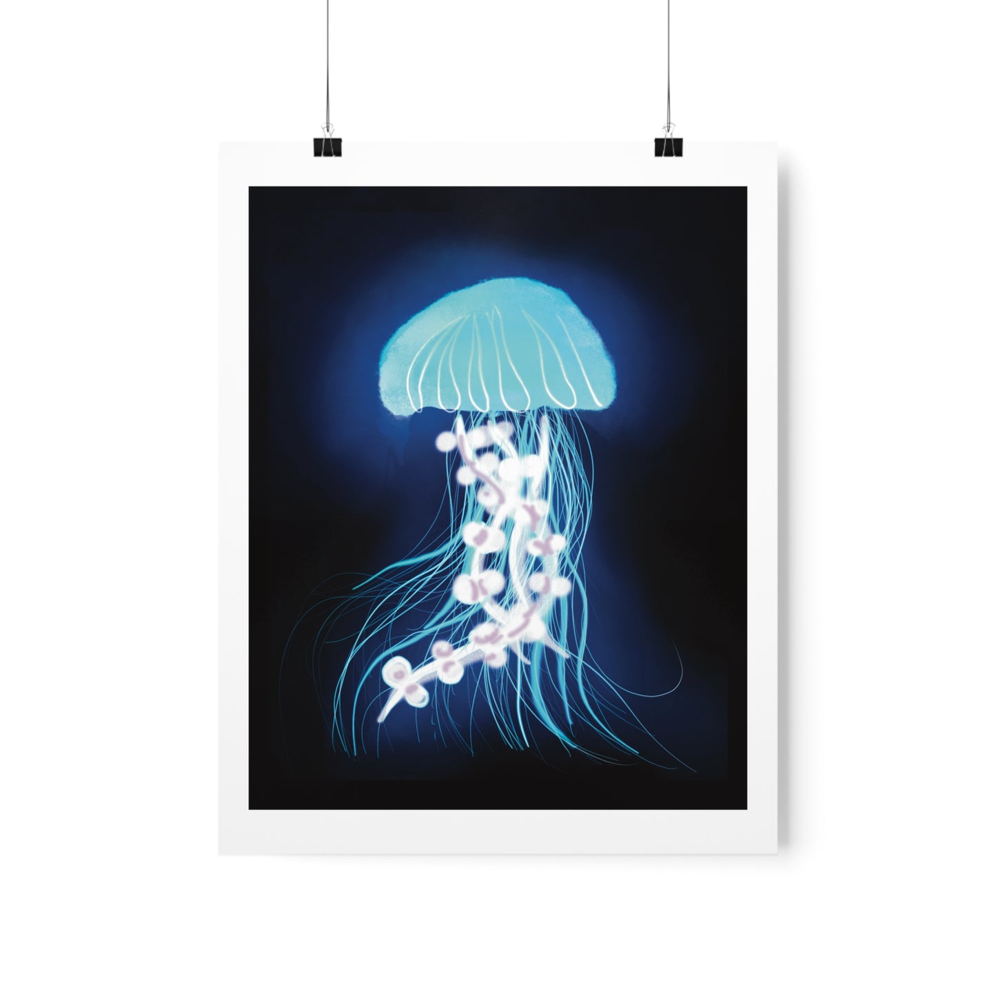 Bioluminescent Jellyfish Art Print